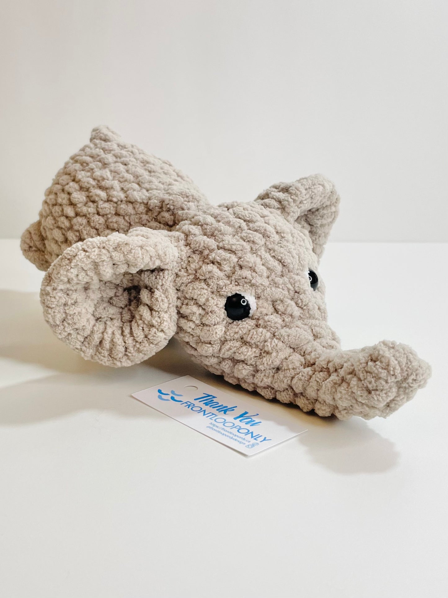Crochet Elephant Plush Toy | Amigurumi Stuffed Animal, Handmade Cuddly Companion