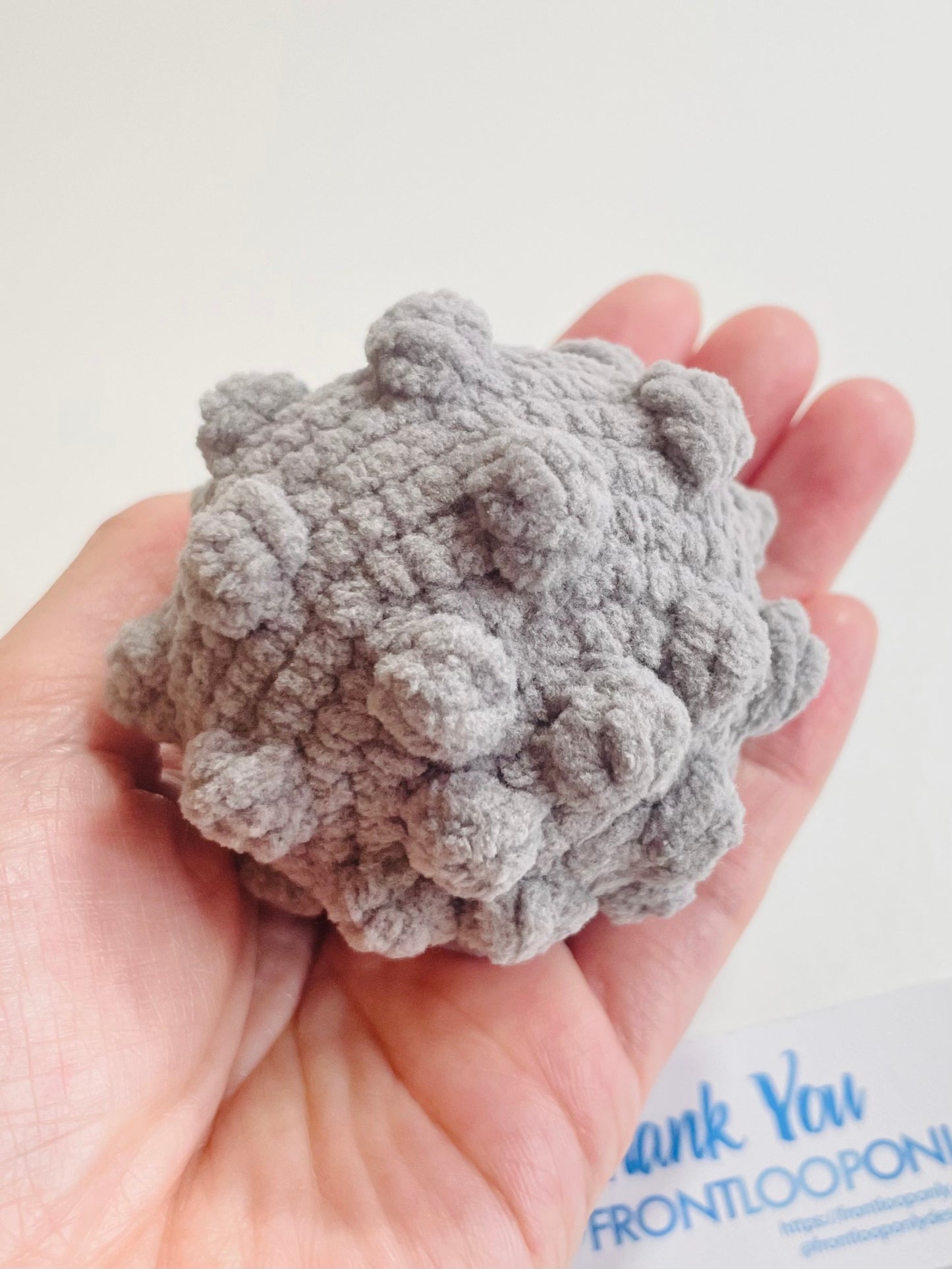 Crochet Worry Moon Plush | Handmade Amigurumi Pocket Moon | Stress Relief Fidget | Emotional Support