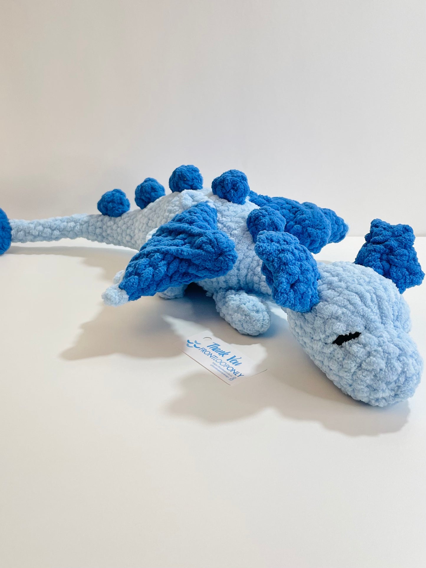Crochet Snuggle Dragon Plush – Handmade Amigurumi Plushie, Soft Cuddly Gift, Kawaii Dragon Toy