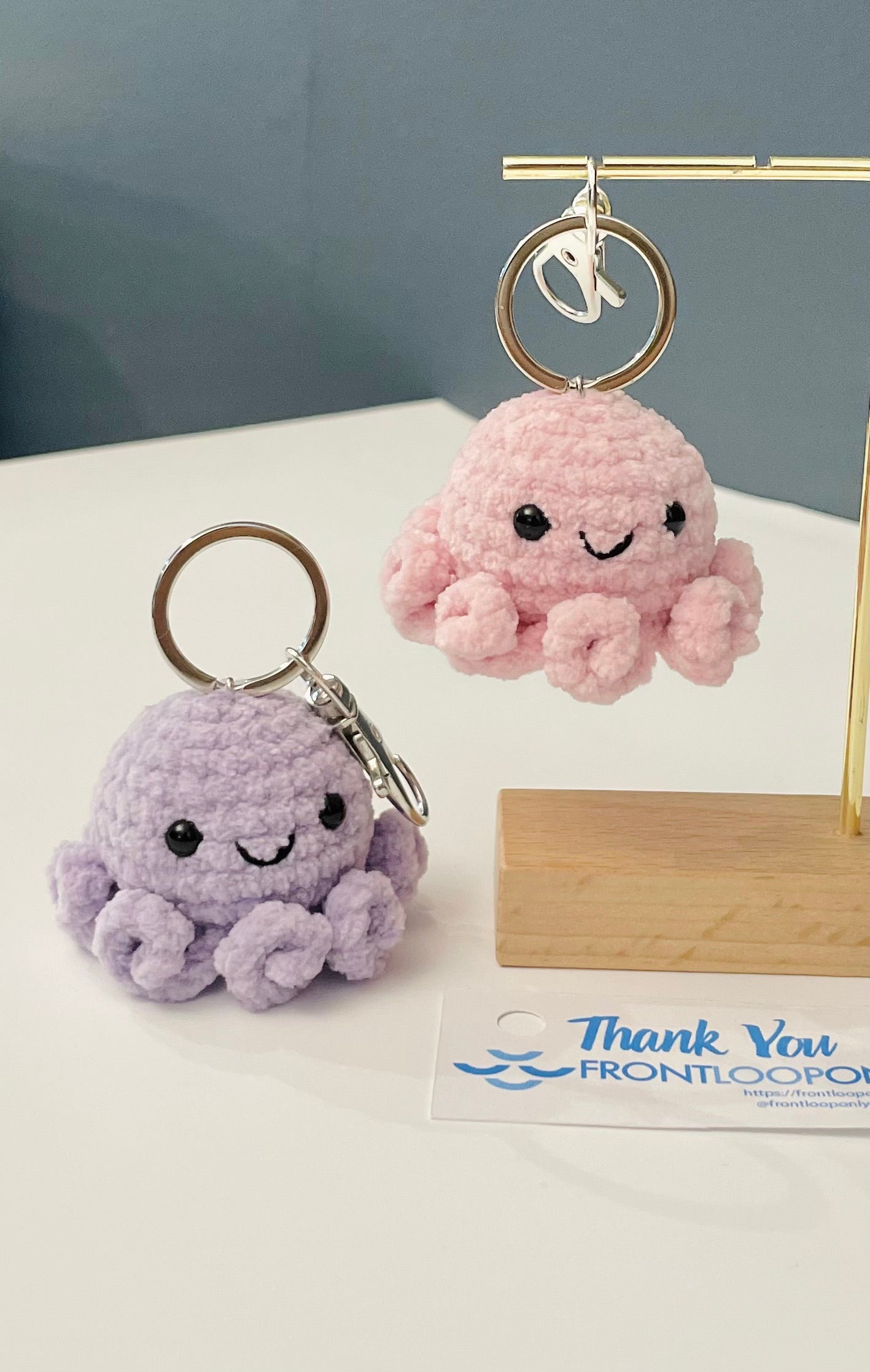 Crochet Octopus Keychain – You Octopi My Heart Keychain, Handmade Valentine Keyring