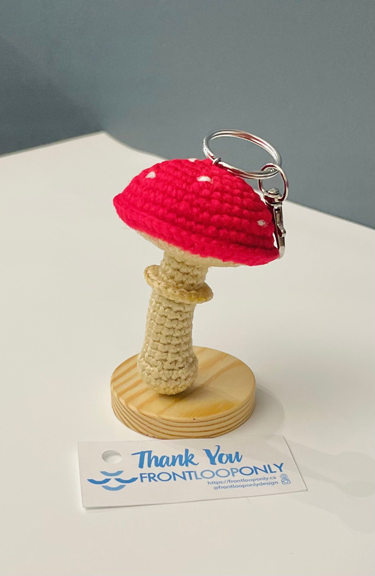 Crochet Mushroom Keychain - Valentine Gift “I’m So Mushroom in Love With You”