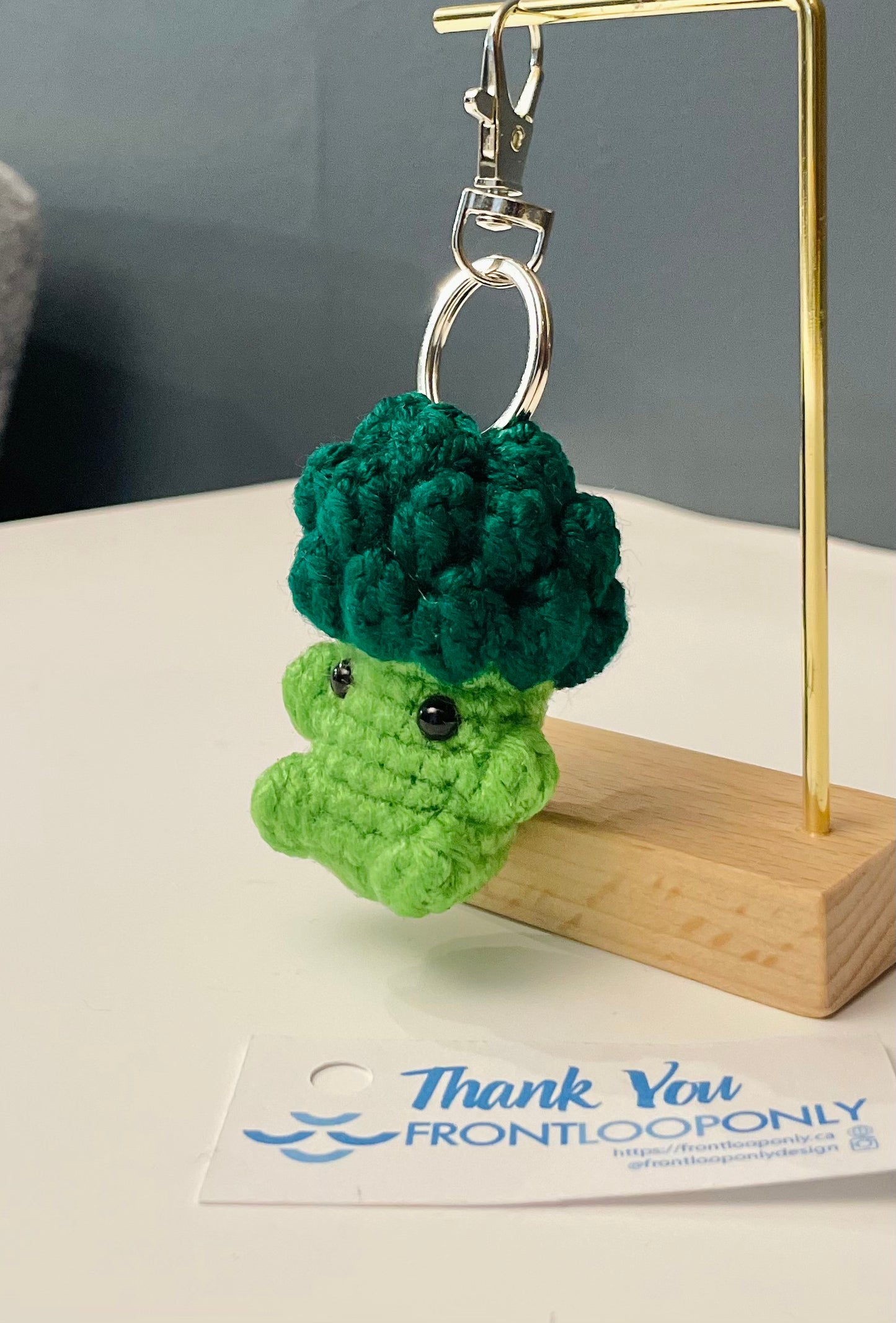 Crochet Fruit or Vegetable Keychain – Handmade Strawberry, Avocado, Tomato, Broccoli Gift