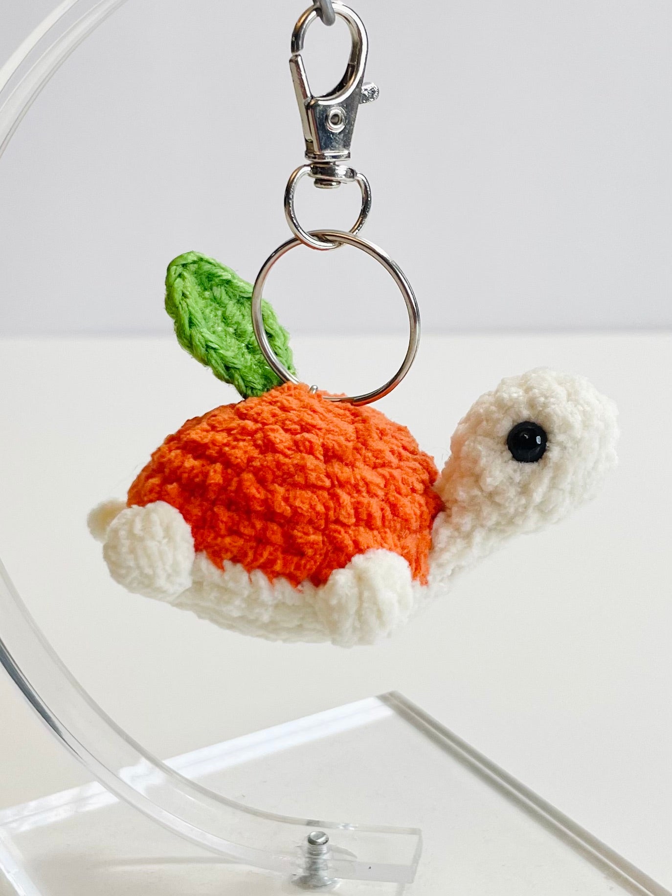 Handmade Crochet Turtle Keychain, Sea Turtle Bag Charm, Ocean Lover Gift