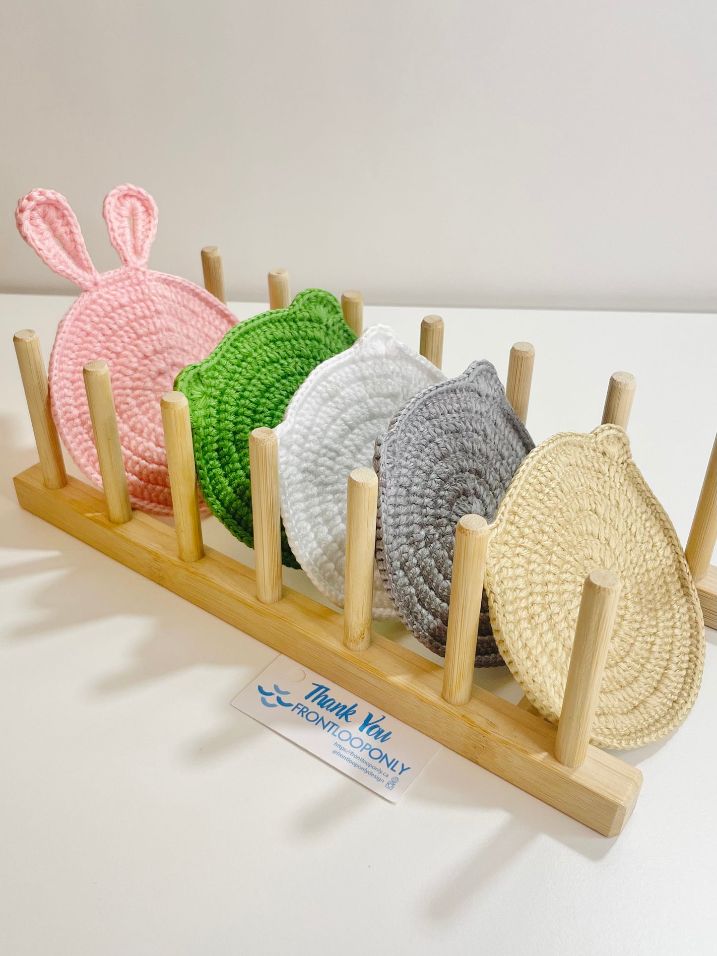 Crochet Animal Coaster, Kawaii Mug Rug, Handmade Cottagecore Home Decor, Coffee Table Gift