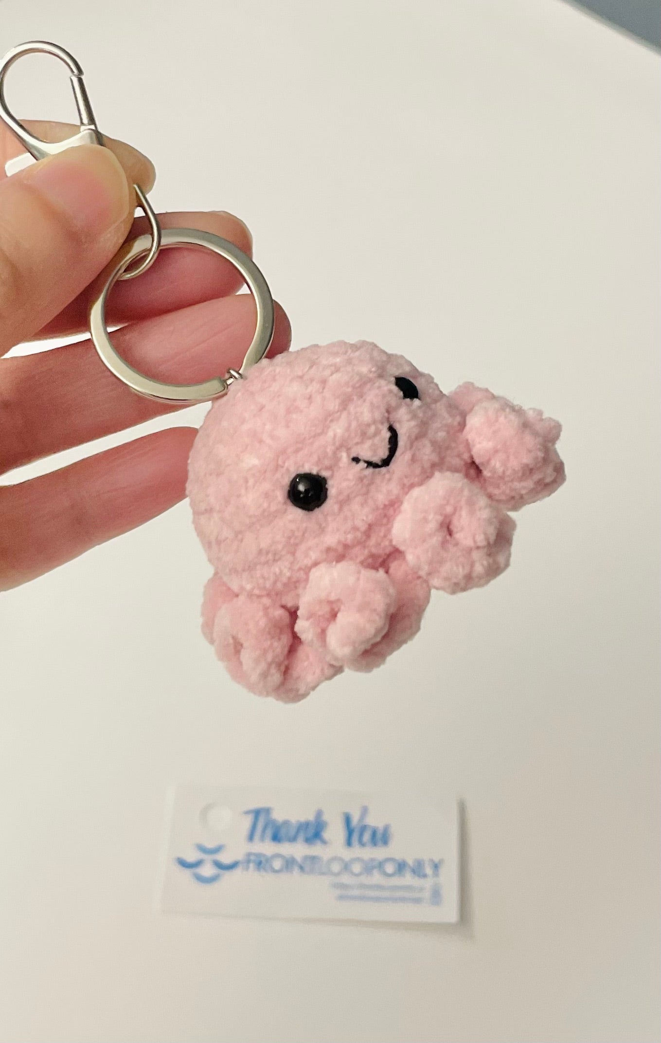 Crochet Octopus Keychain – You Octopi My Heart Keychain, Handmade Valentine Keyring