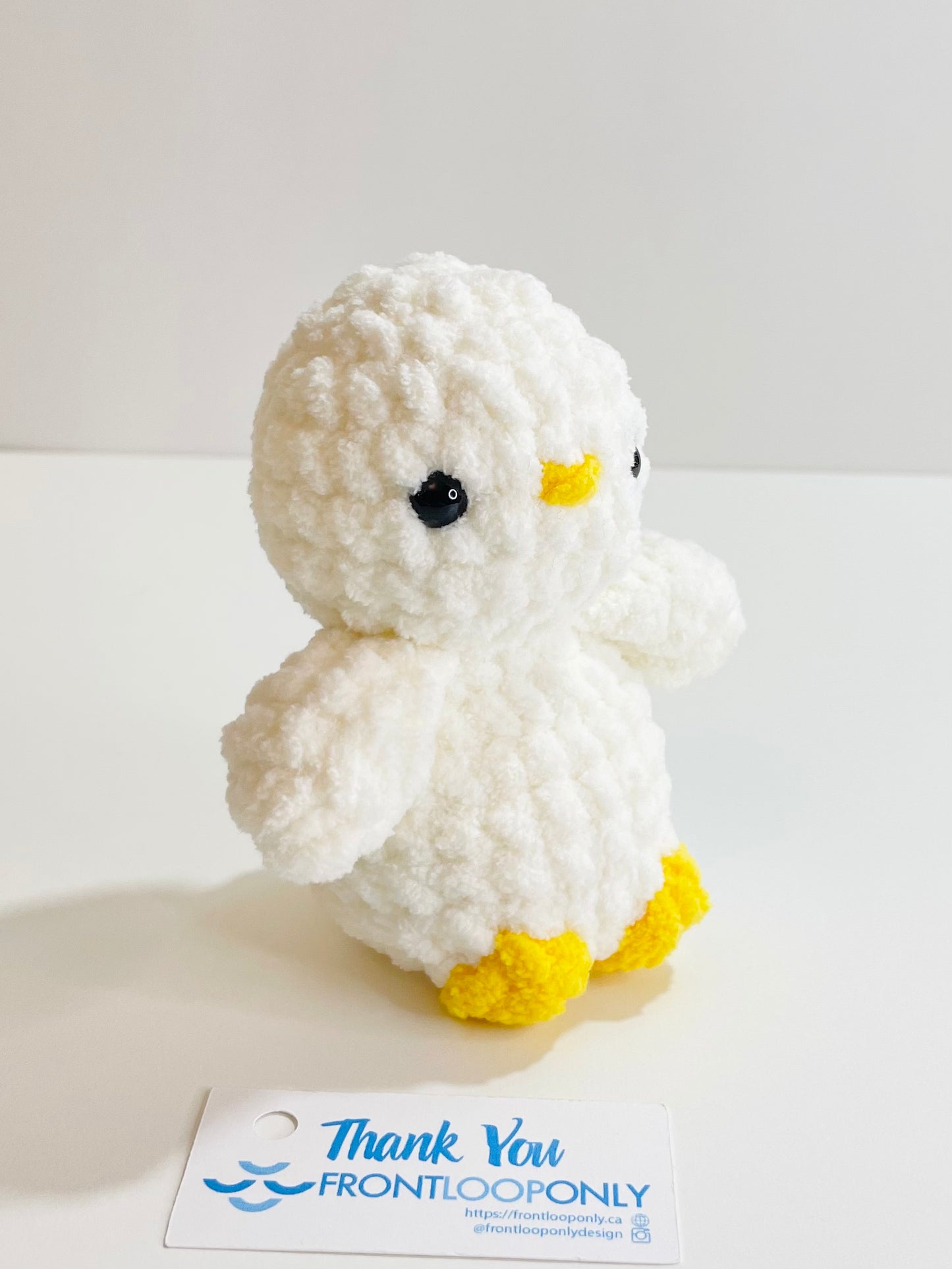 Weighted Crochet Duck Plush – Amigurumi Desk Decor, Sensory Comfort Toy