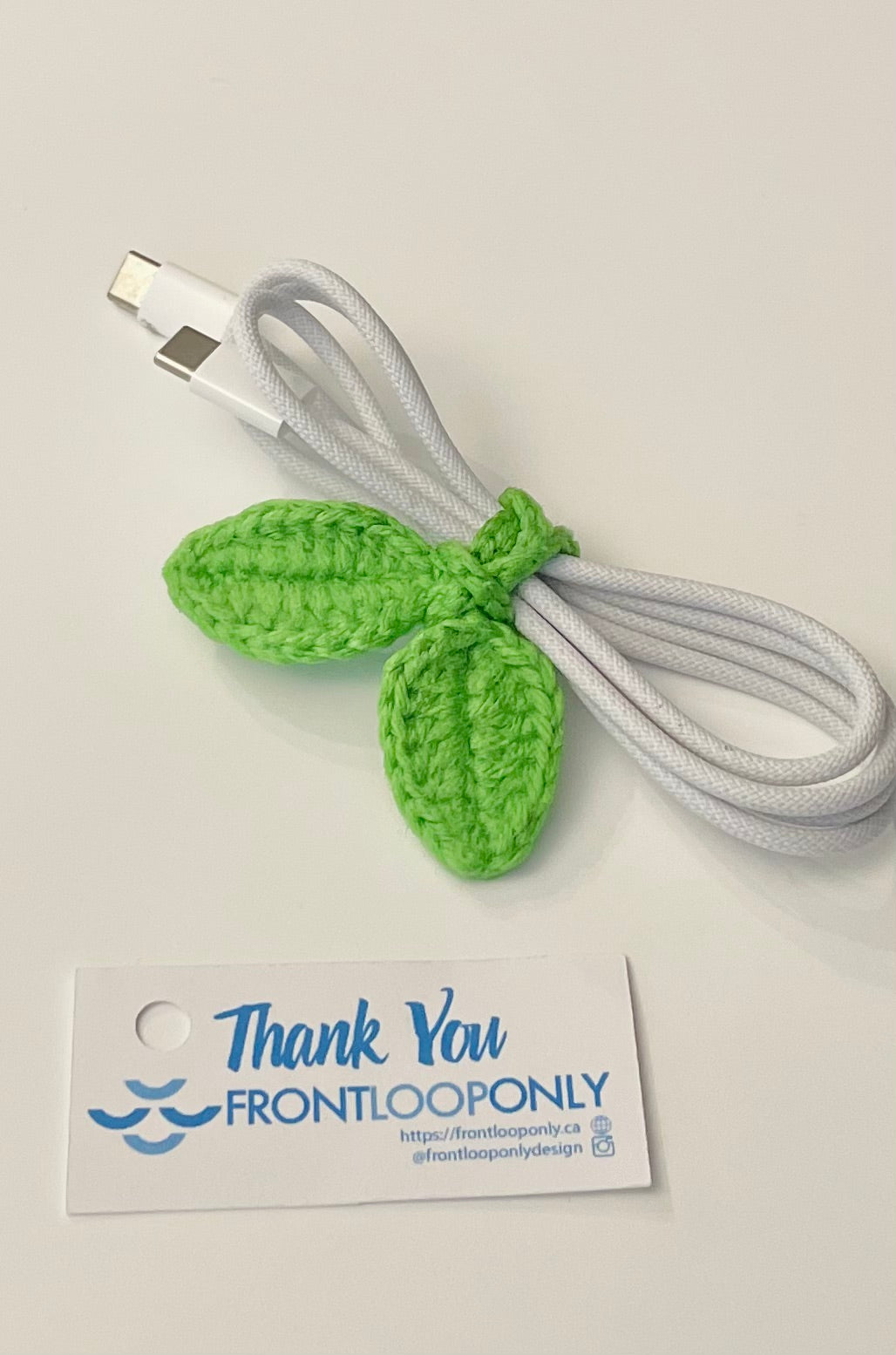 Crochet Leaf Sprout - Headphone Sprout for AirPods Max, Bookmark & Wire Wrap