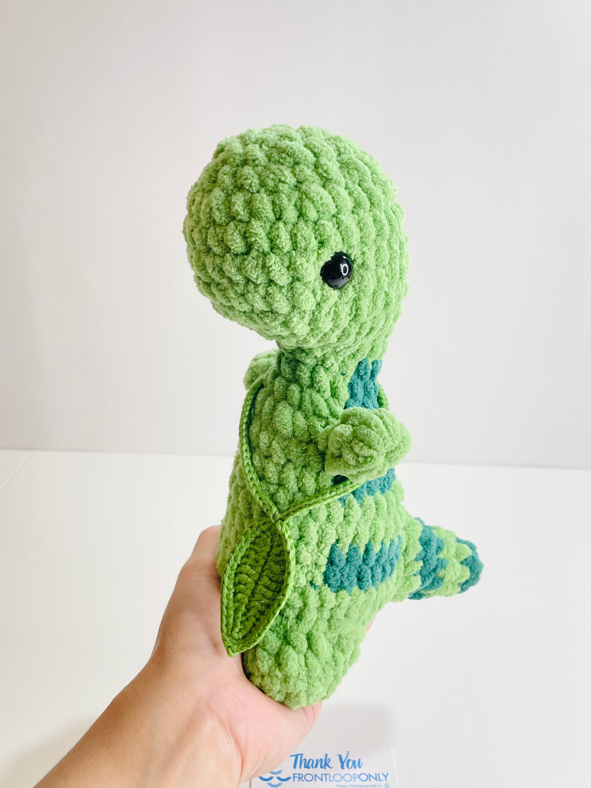 Crochet Snuggly Dinosaur Plush – Handmade Dino Stuffed Animal, Cuddly Nursery Decor, Kawaii Dinosaur Toy