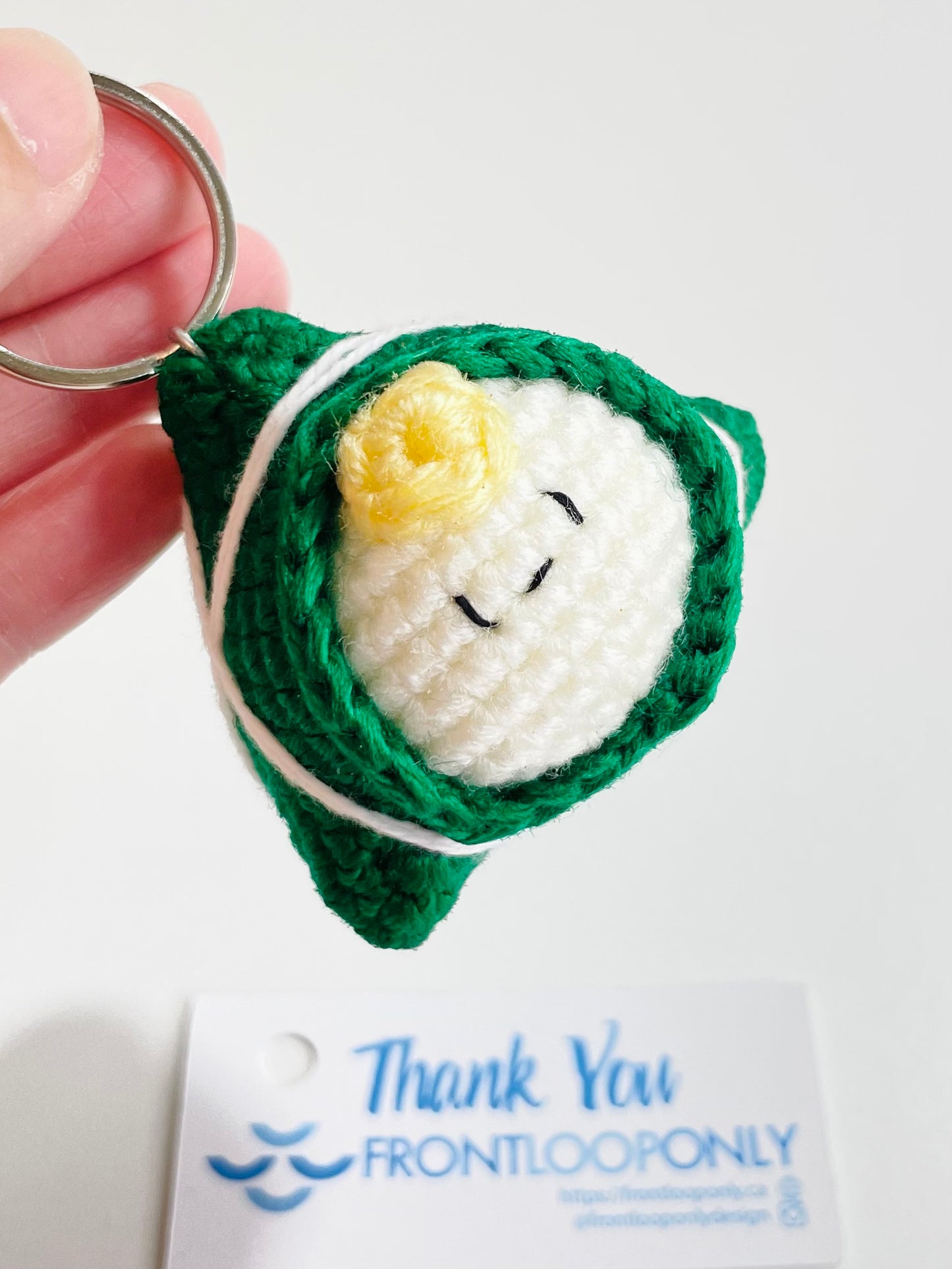 Crochet Sticky Rice Dumpling Keychain | Zongzi Amigurumi | Food Bag Charm | Handmade Kawaii Accessory