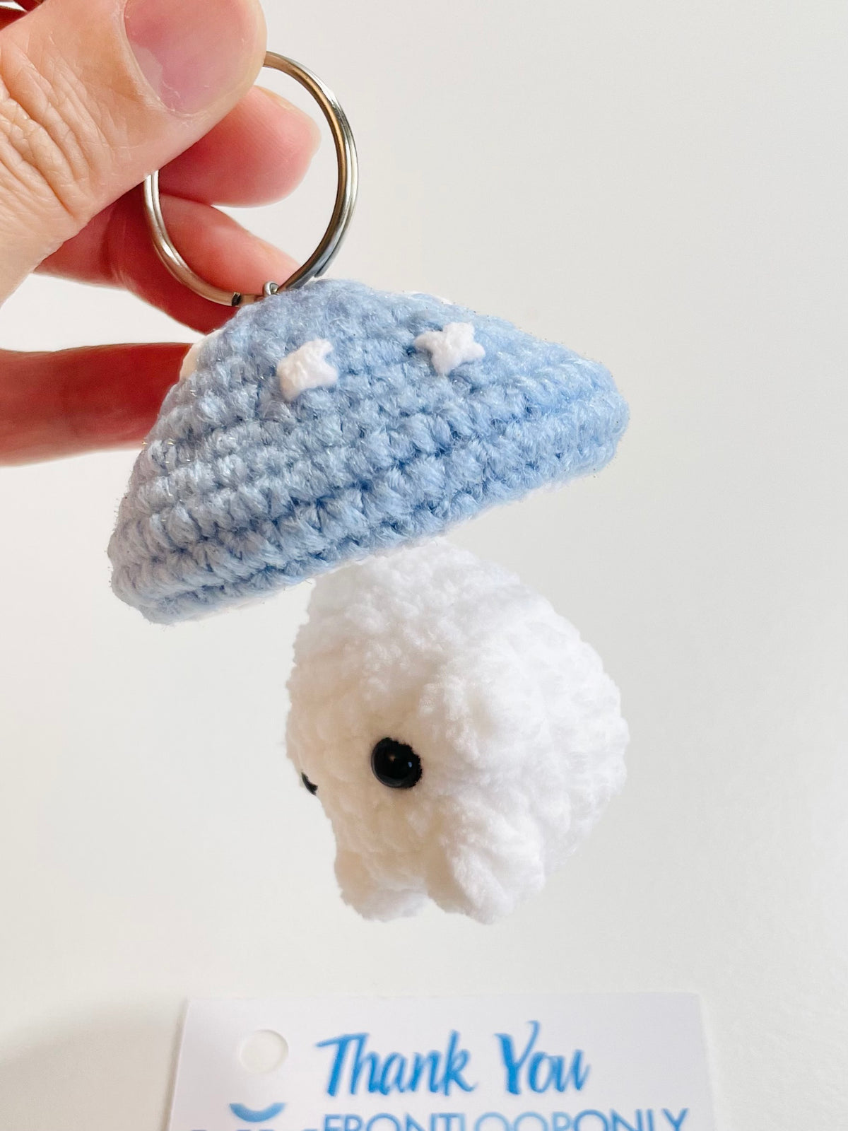Crochet Mushroom Keychain, Pop Up Charm, Handmade Kawaii Bag Accessory, Forestcore Backpack, Keyring Gift