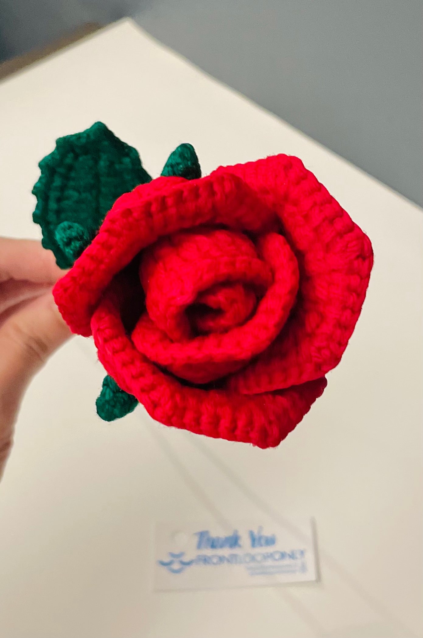 Crochet Rose – Handmade Red Rose, Valentine’s Day Gift, Forever Crochet Flower, Romantic Decor
