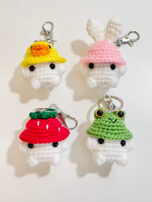 Crochet Baby Mushroom Keychain, Kawaii Amigurumi Mushroom Charm,  Bag Charm