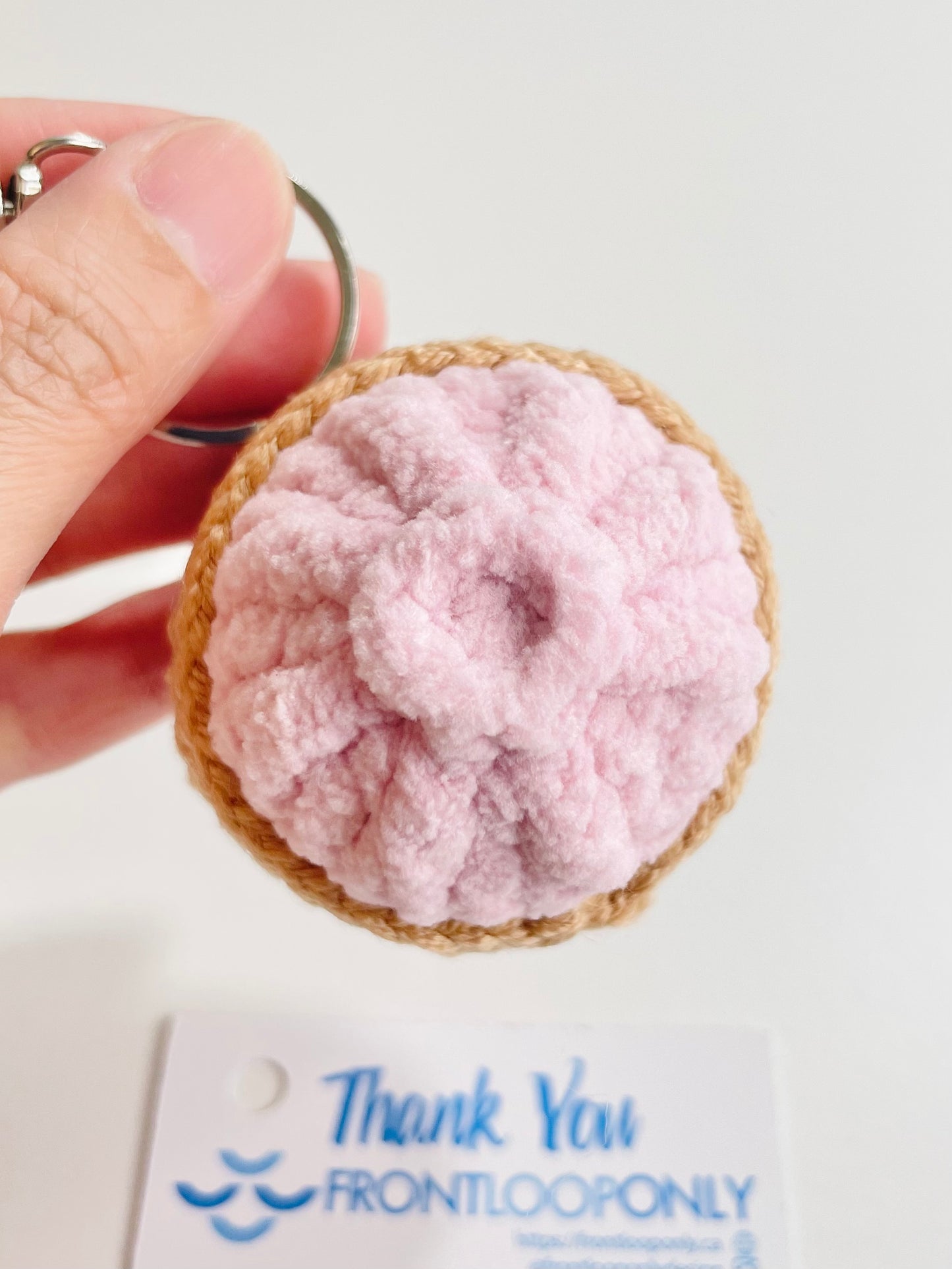 Crochet Bao Dumpling Keychain, Kawaii Food Charm, Lucky Amigurumi Bag Accessory