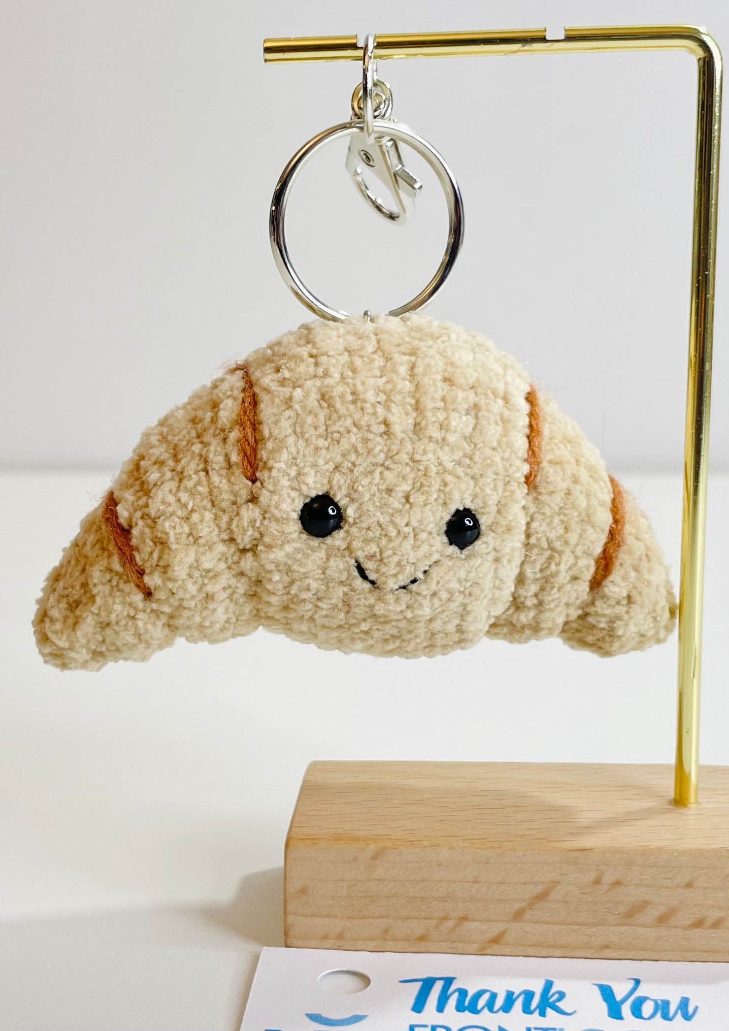 Crochet Bakery Keychain – Croissant, Donut, Cupcake Kawaii Plush Charm