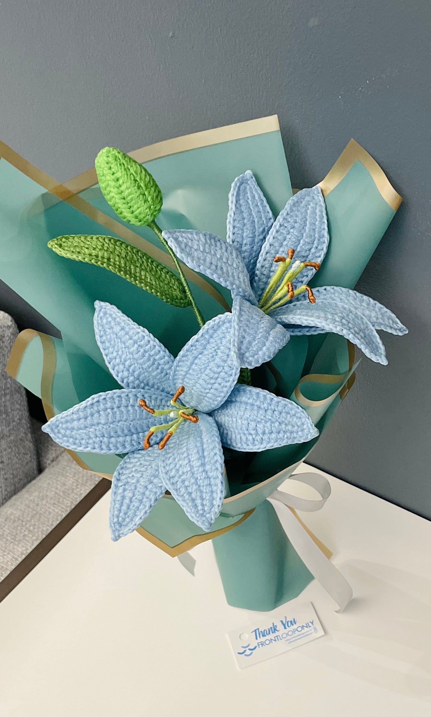 Crochet Lily Bouquet – Handmade Gift for Mother’s Day, Women’s Day & Valentine's Day