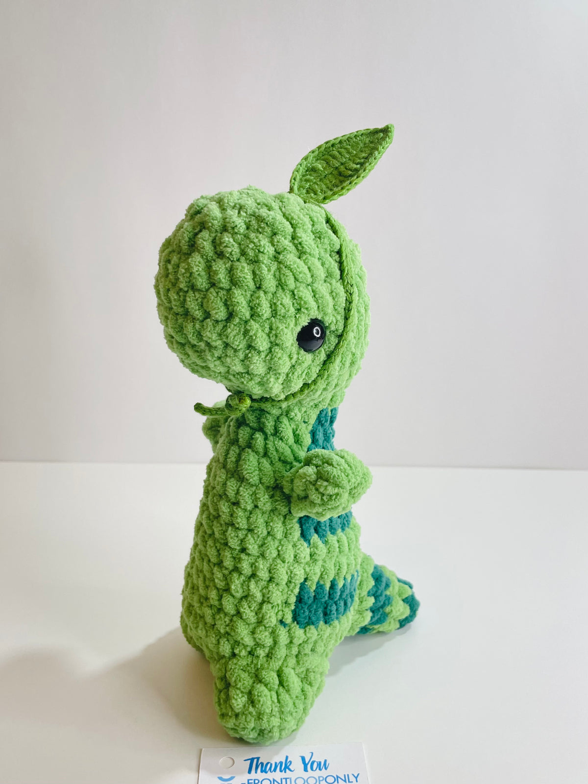 Crochet Snuggly Dinosaur Plush – Handmade Dino Stuffed Animal, Cuddly Nursery Decor, Kawaii Dinosaur Toy
