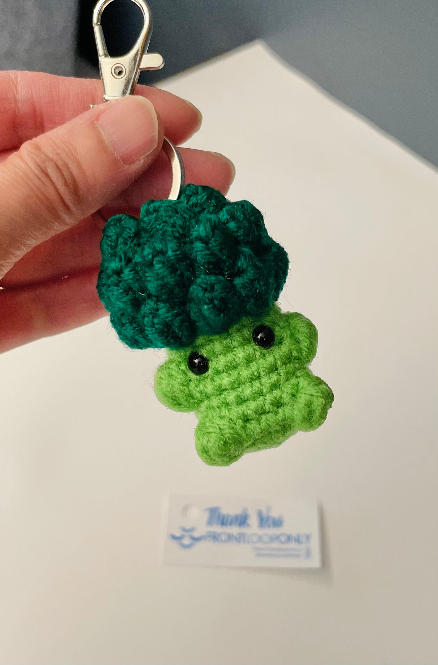 Crochet Fruit or Vegetable Keychain – Handmade Strawberry, Avocado, Tomato, Broccoli Gift