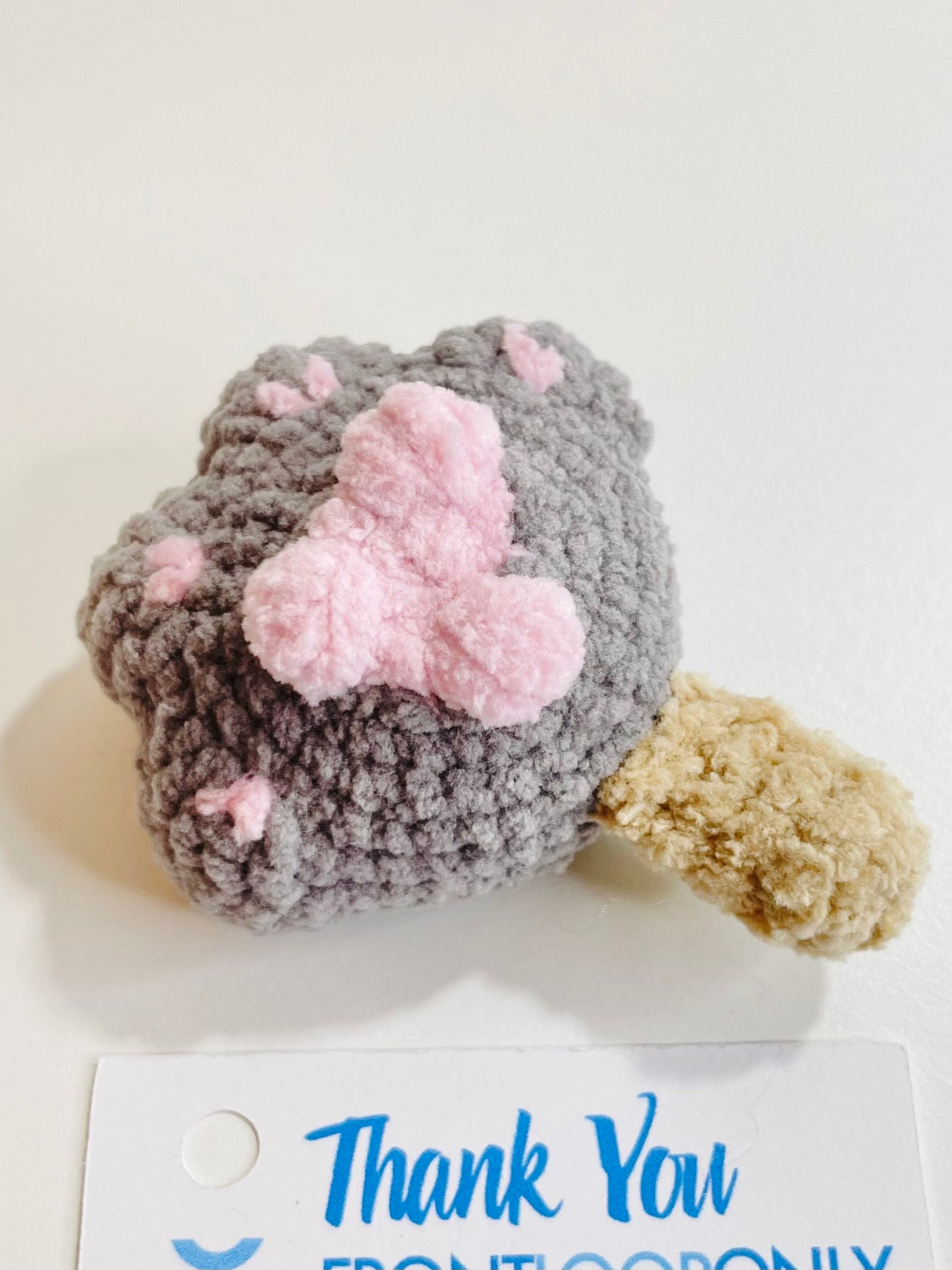 Crochet Worry Paw Plush,  Handmade Pocket Stress Relief Toy, Emotional Support Gift