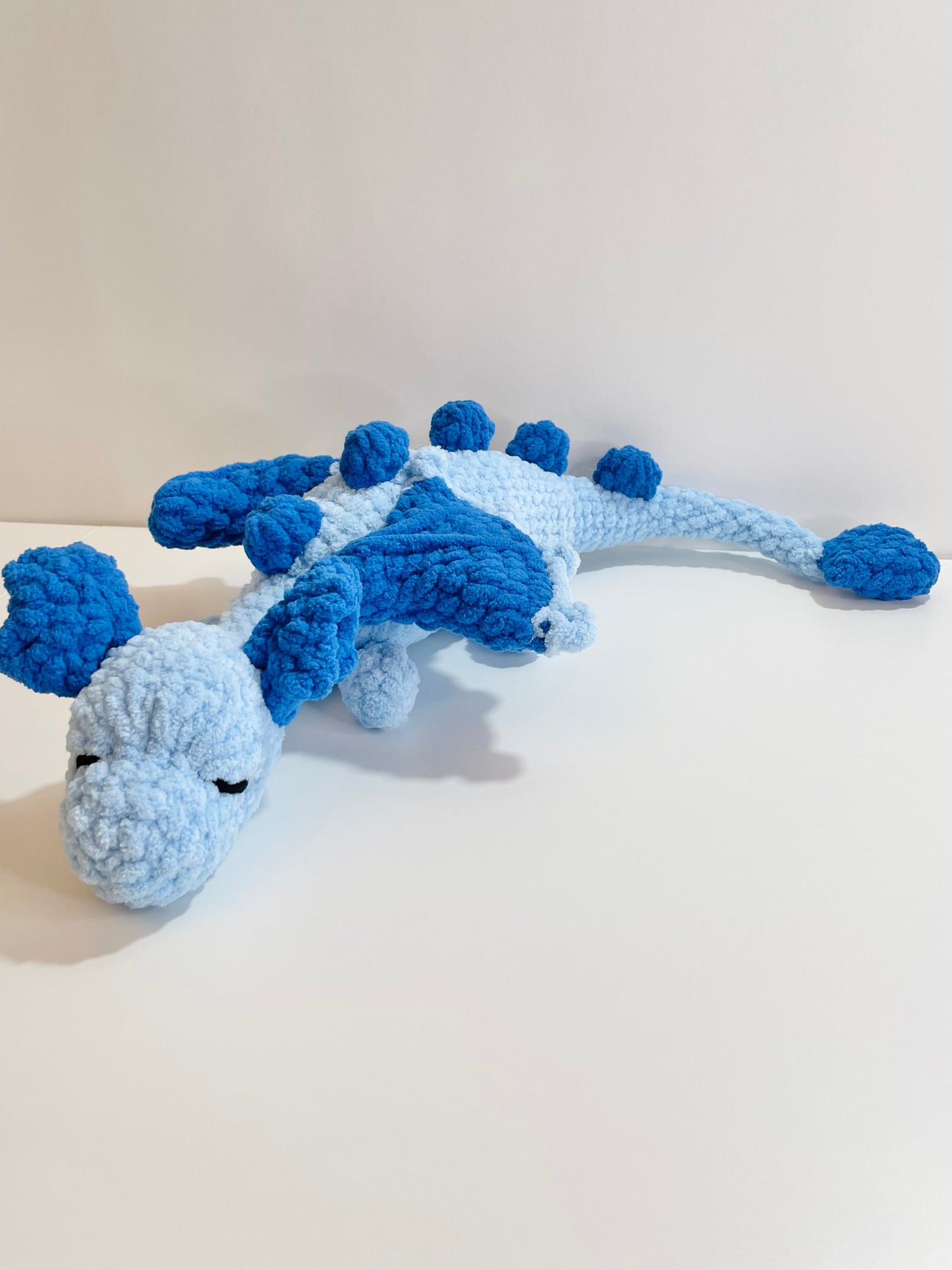 Crochet Snuggle Dragon Plush – Handmade Amigurumi Plushie, Soft Cuddly Gift, Kawaii Dragon Toy