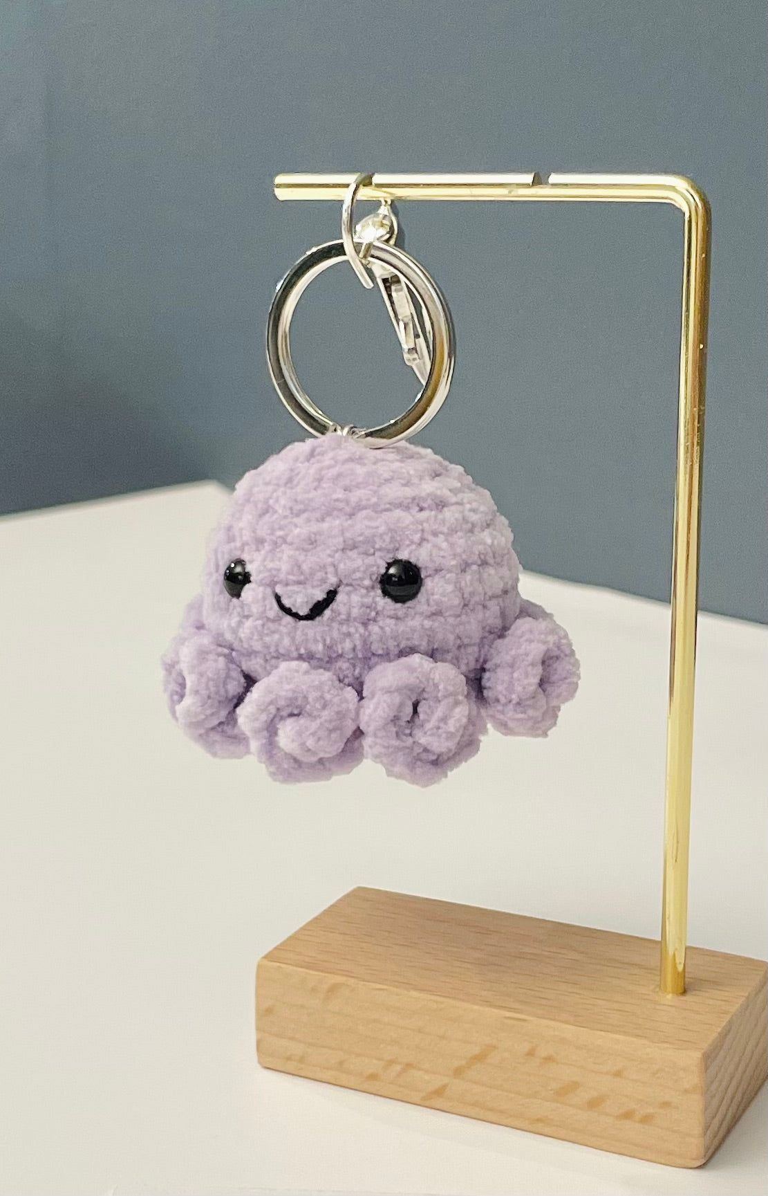 Crochet Octopus Keychain – You Octopi My Heart Keychain, Handmade Valentine Keyring