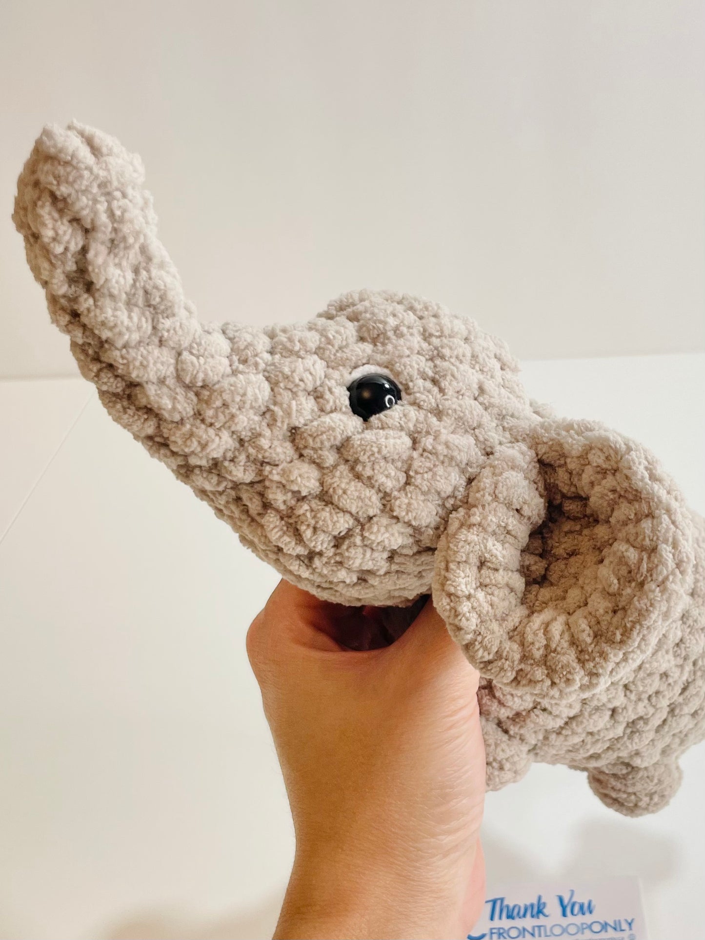 Crochet Elephant Plush Toy | Amigurumi Stuffed Animal, Handmade Cuddly Companion