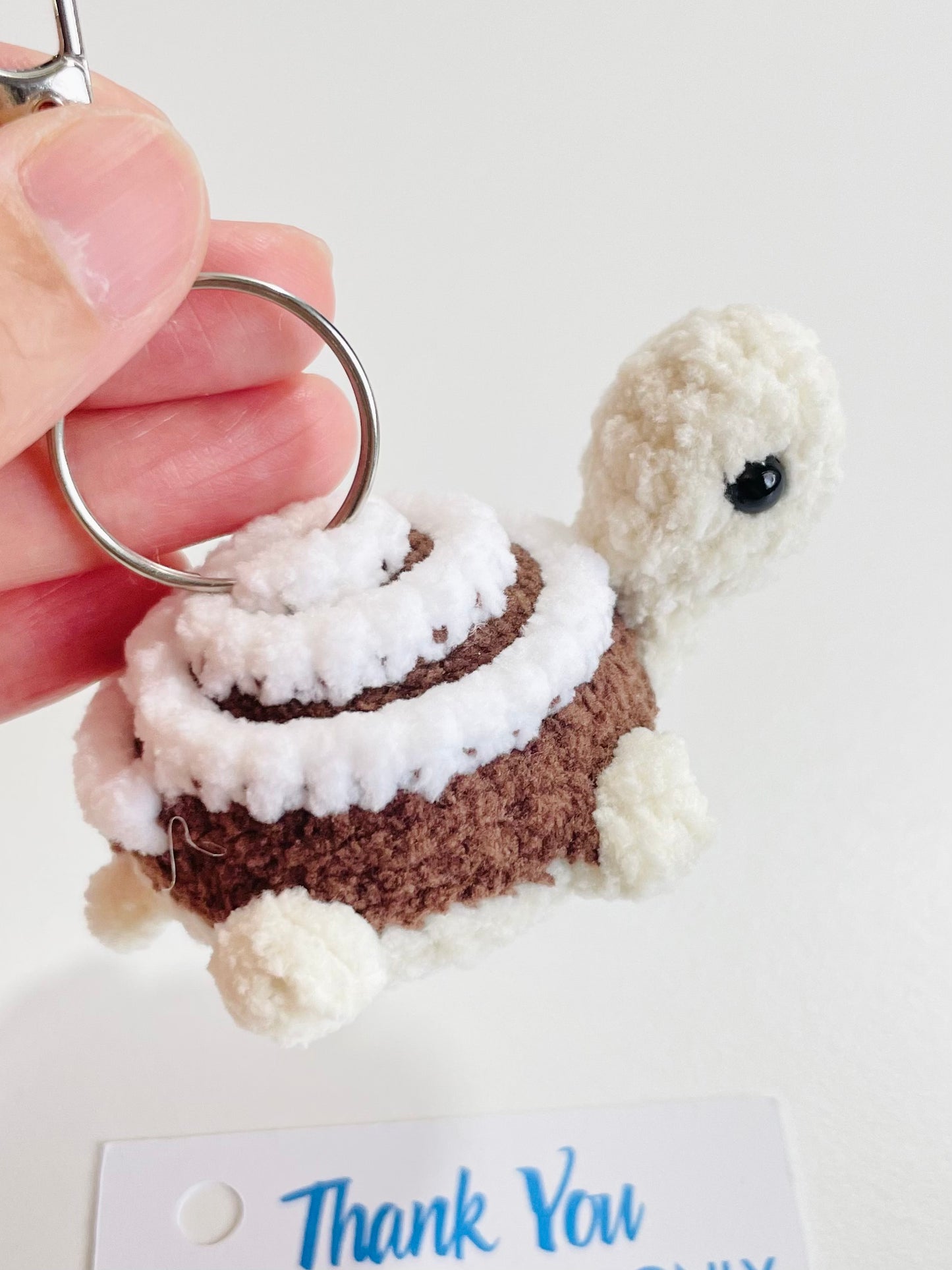 Handmade Crochet Turtle Keychain, Sea Turtle Bag Charm, Ocean Lover Gift
