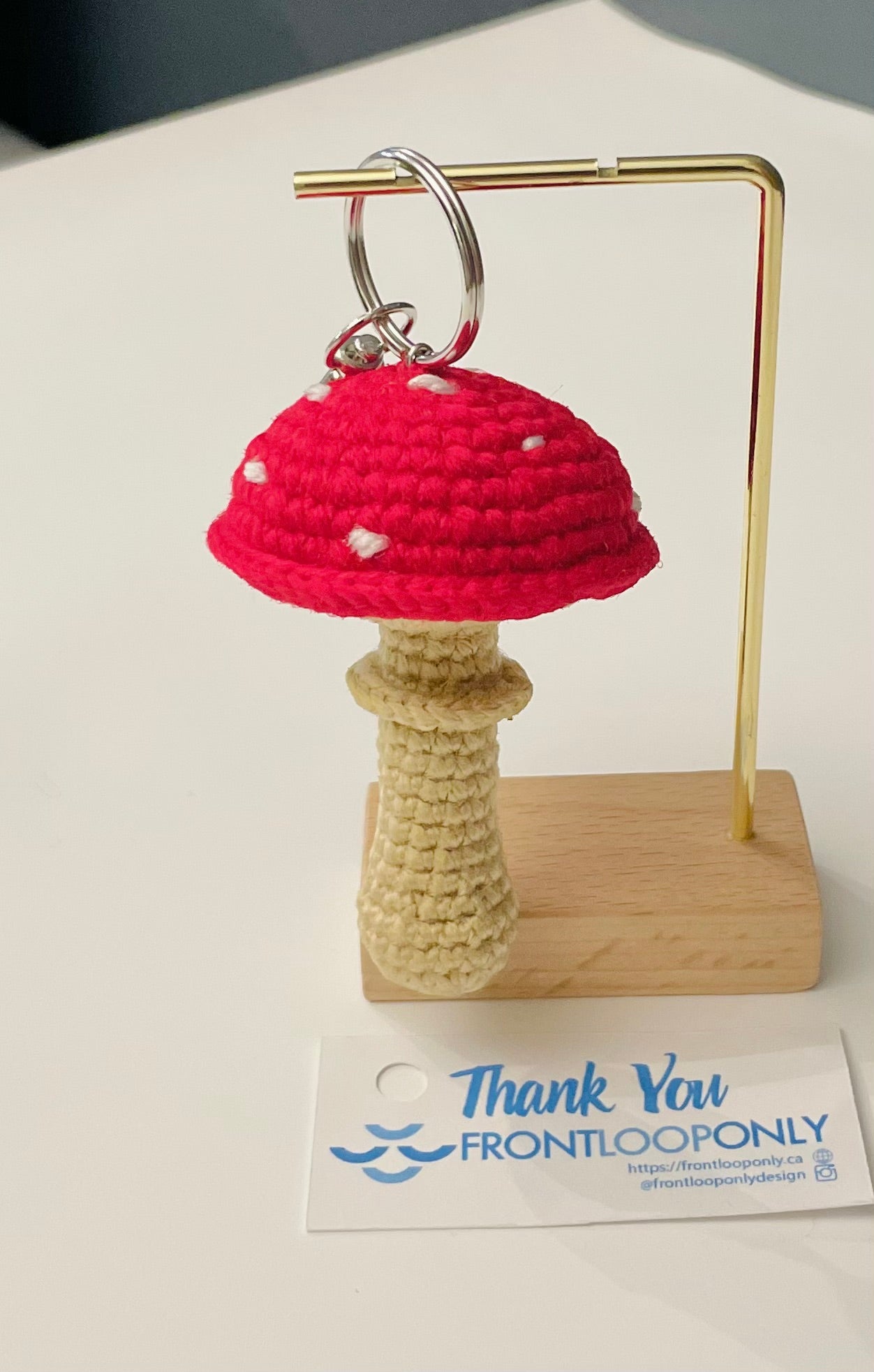 Crochet Mushroom Keychain - Valentine Gift “I’m So Mushroom in Love With You”