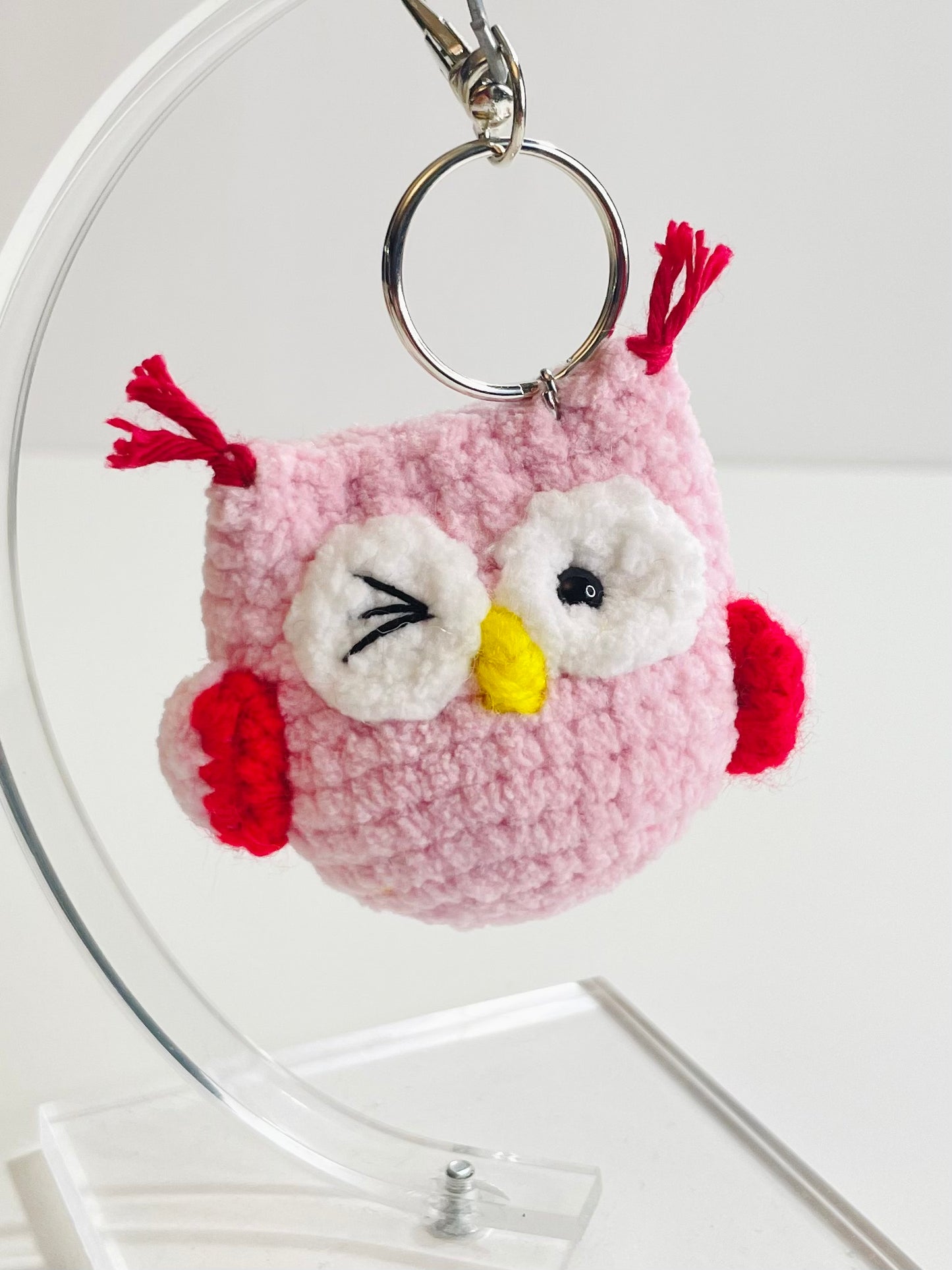 Halloween Crochet Keychain - Handmade Spooky Potion Bottle, Owl, Ghost, Witch Hat, Eyeball Charm