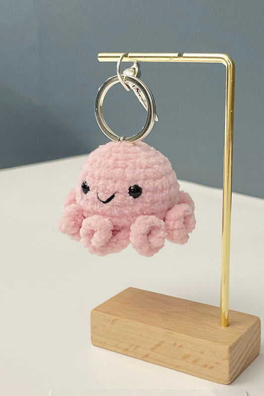 Crochet Octopus Keychain – You Octopi My Heart Keychain, Handmade Valentine Keyring