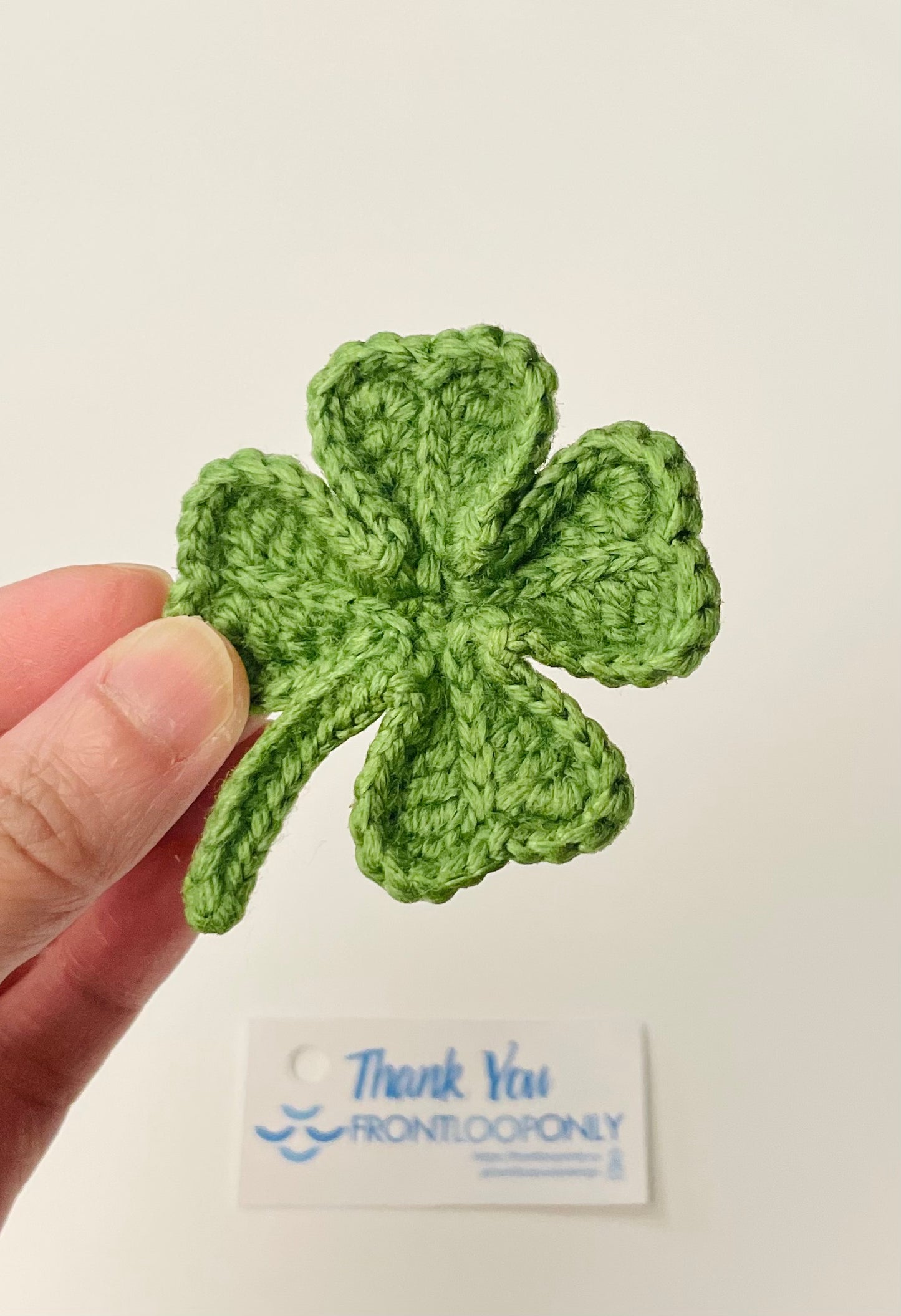 Crochet Four Leaf Clover Pin – Handmade St. Patrick’s Day Shamrock Brooch