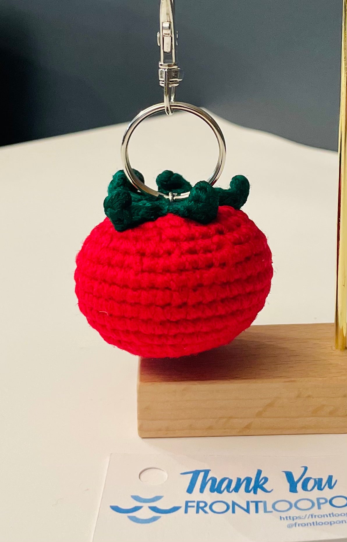 Crochet Fruit or Vegetable Keychain – Handmade Strawberry, Avocado, Tomato, Broccoli Gift