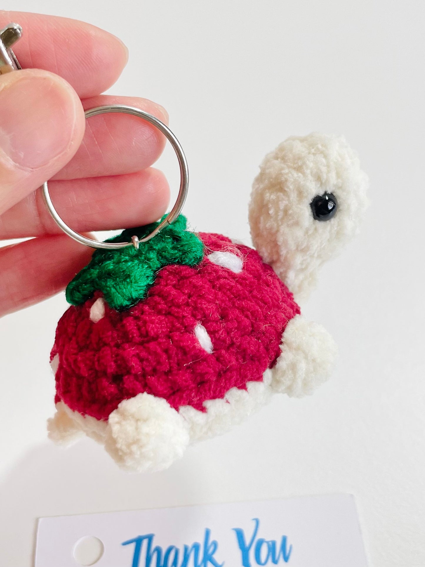 Handmade Crochet Turtle Keychain, Sea Turtle Bag Charm, Ocean Lover Gift