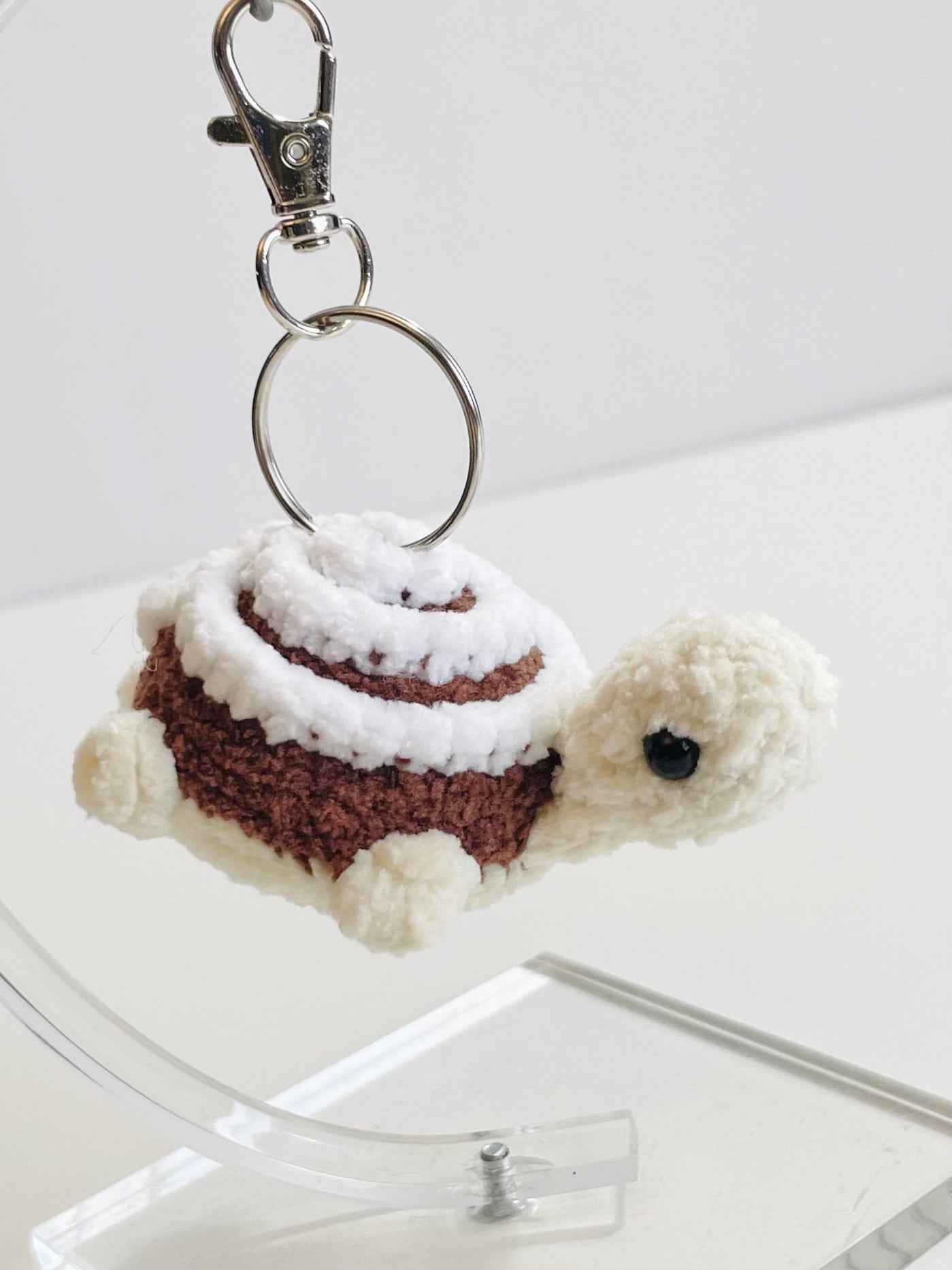 Handmade Crochet Turtle Keychain, Sea Turtle Bag Charm, Ocean Lover Gift