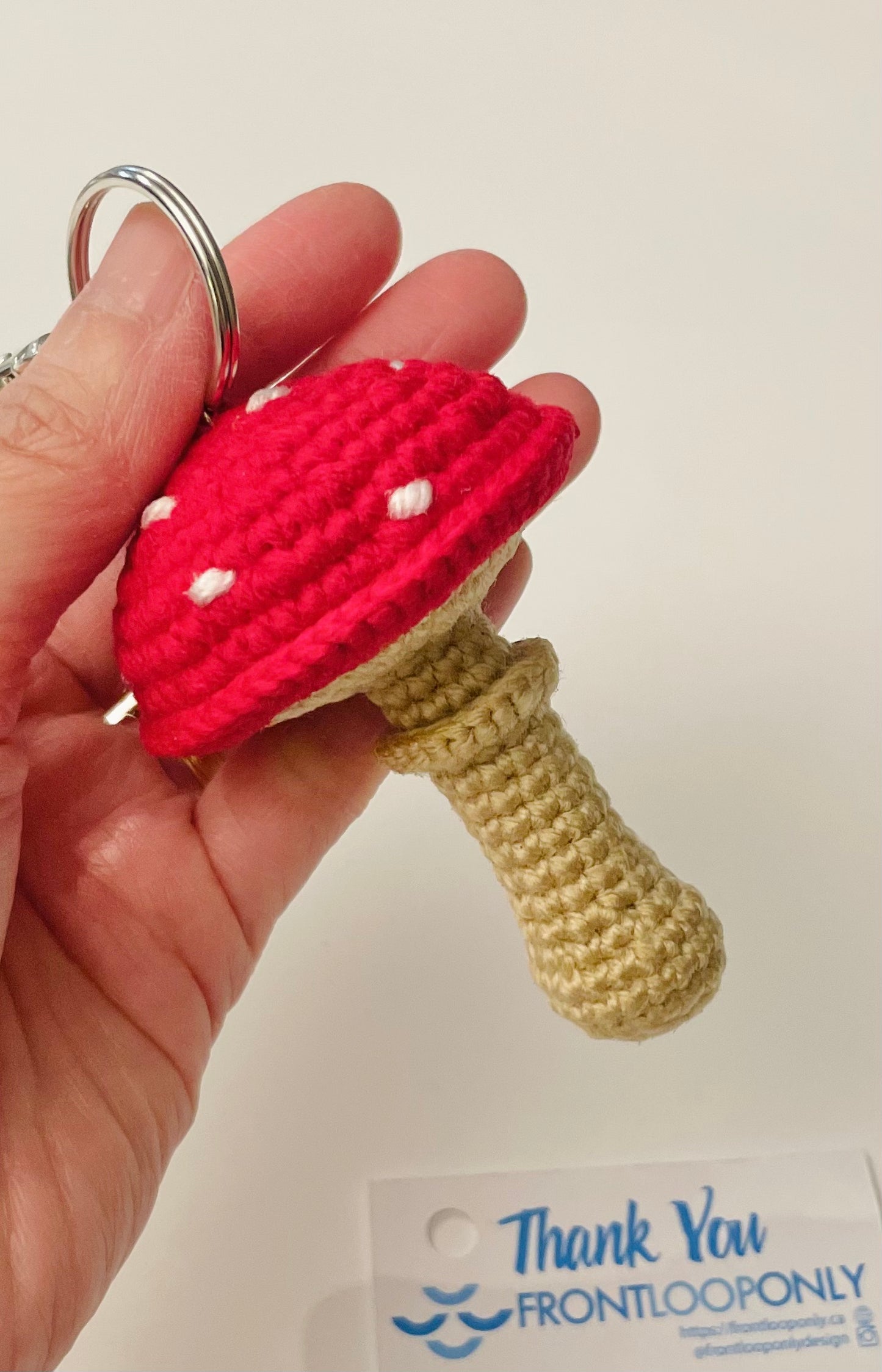 Crochet Mushroom Keychain - Valentine Gift “I’m So Mushroom in Love With You”