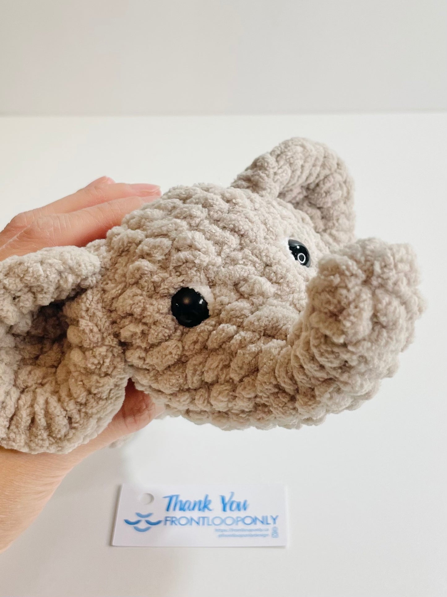 Crochet Elephant Plush Toy | Amigurumi Stuffed Animal, Handmade Cuddly Companion