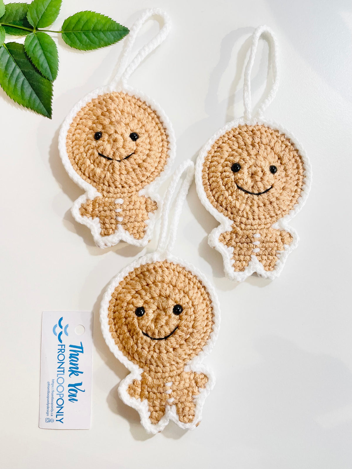 Handmade Crochet Gingerbread Man Ornament, Christmas Tree Decoration, Holiday Keepsake, Baker Gift
