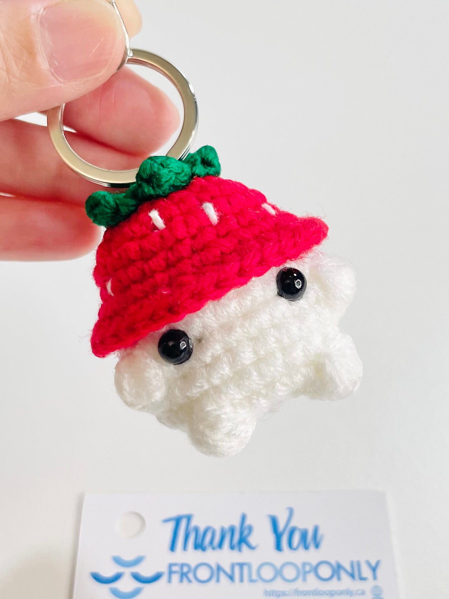 Crochet Baby Mushroom Keychain, Kawaii Amigurumi Mushroom Charm,  Bag Charm