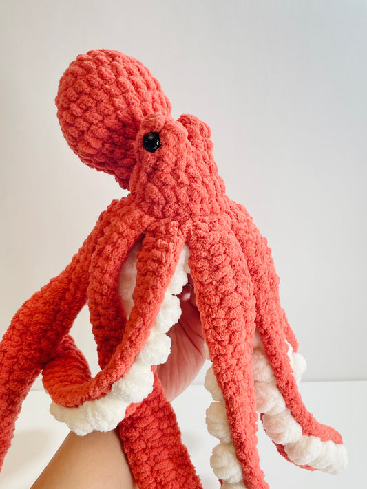 Giant Crochet Octopus Plush | Cuddly Octopus | Handmade Amigurumi Ocean Friend