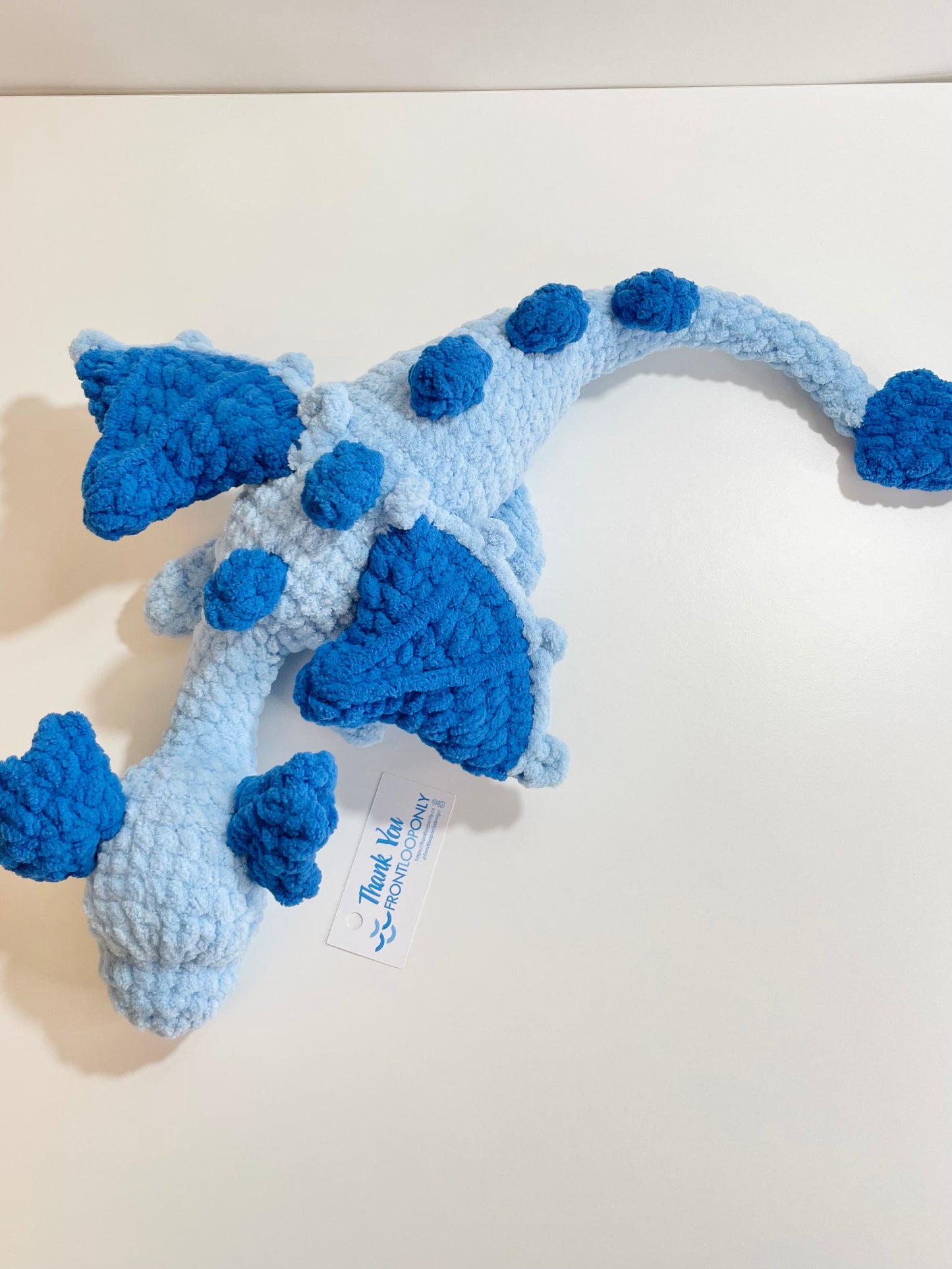 Crochet Snuggle Dragon Plush – Handmade Amigurumi Plushie, Soft Cuddly Gift, Kawaii Dragon Toy