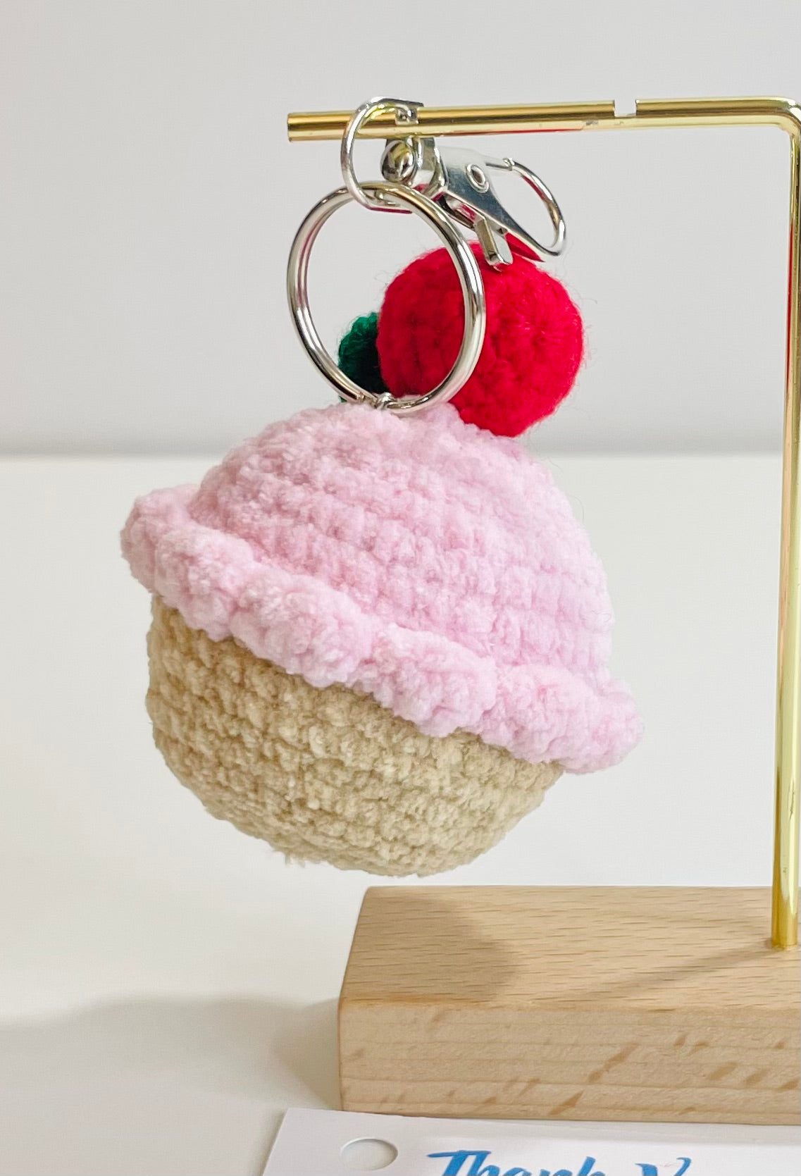 Crochet Bakery Keychain – Croissant, Donut, Cupcake Kawaii Plush Charm