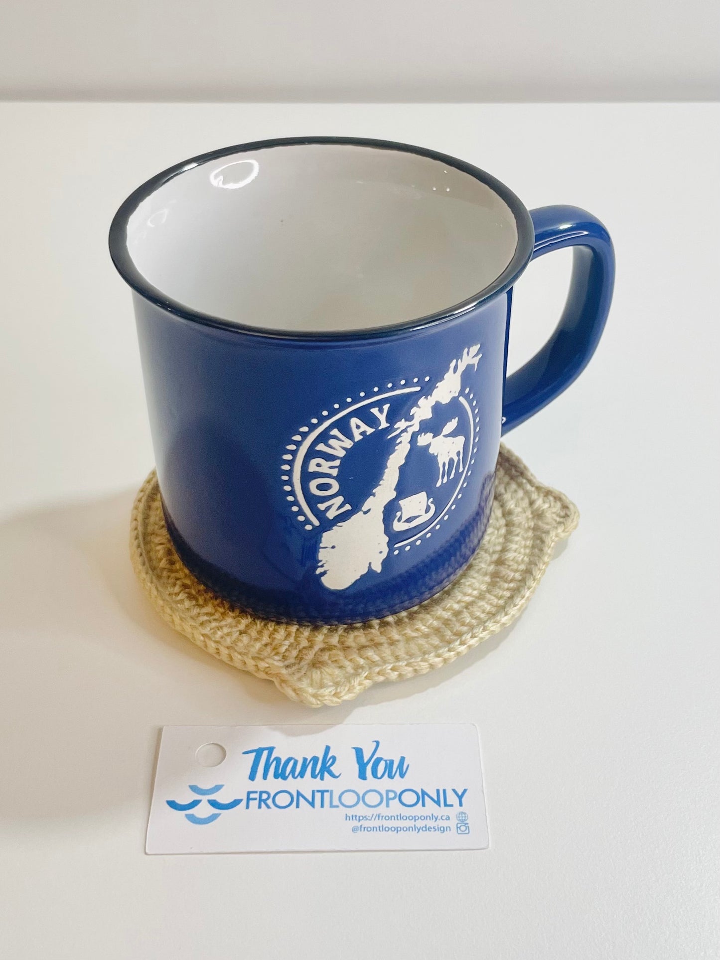 Crochet Animal Coaster, Kawaii Mug Rug, Handmade Cottagecore Home Decor, Coffee Table Gift