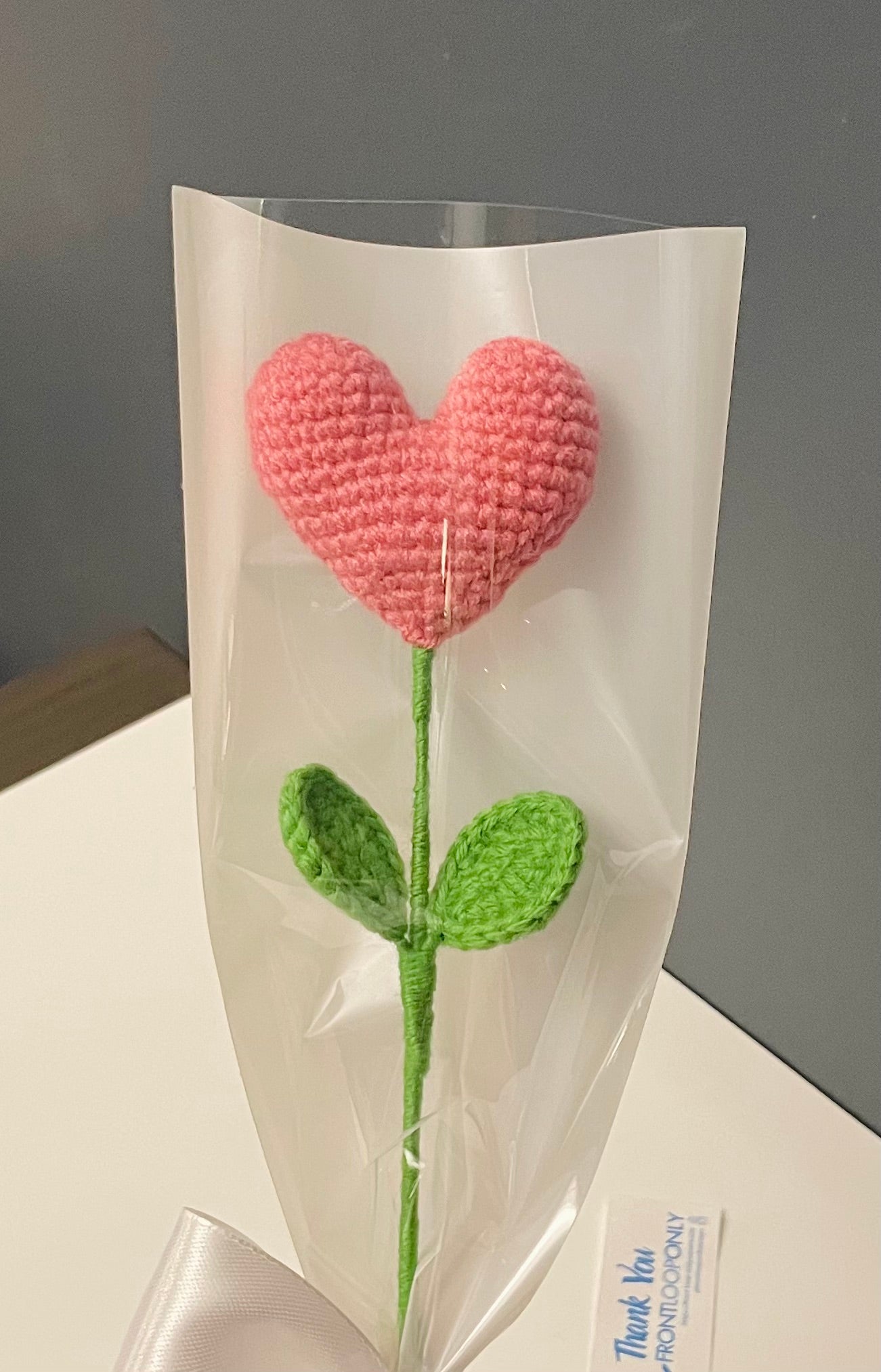 Crochet Heart Flower – Valentine’s Day Gift, Handmade Love Flower, Romantic Decor