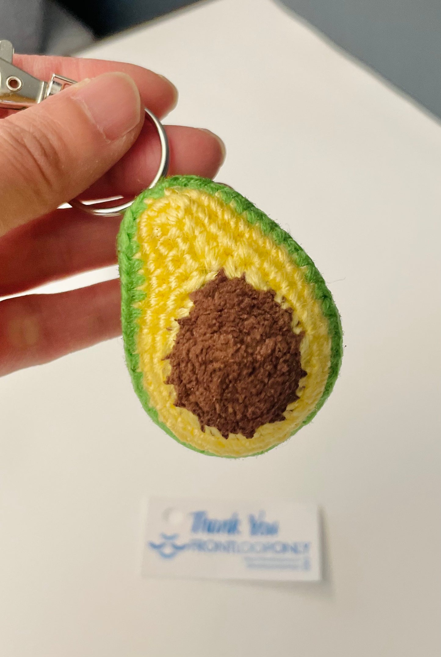 Crochet Fruit or Vegetable Keychain – Handmade Strawberry, Avocado, Tomato, Broccoli Gift