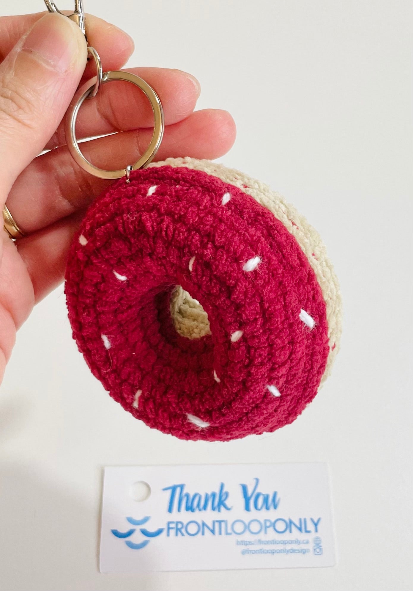 Crochet Bakery Keychain – Croissant, Donut, Cupcake Kawaii Plush Charm