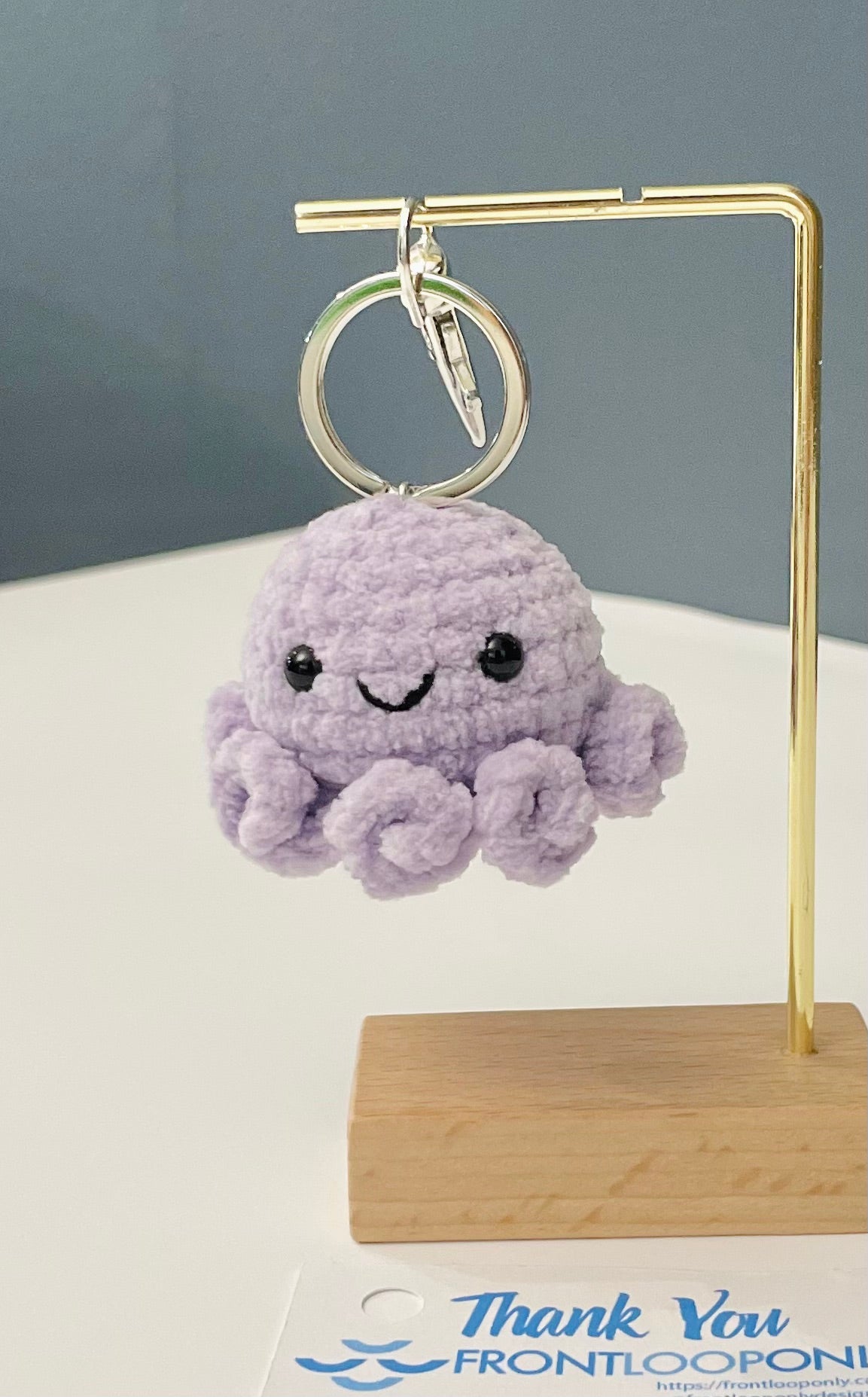 Crochet Octopus Keychain – You Octopi My Heart Keychain, Handmade Valentine Keyring