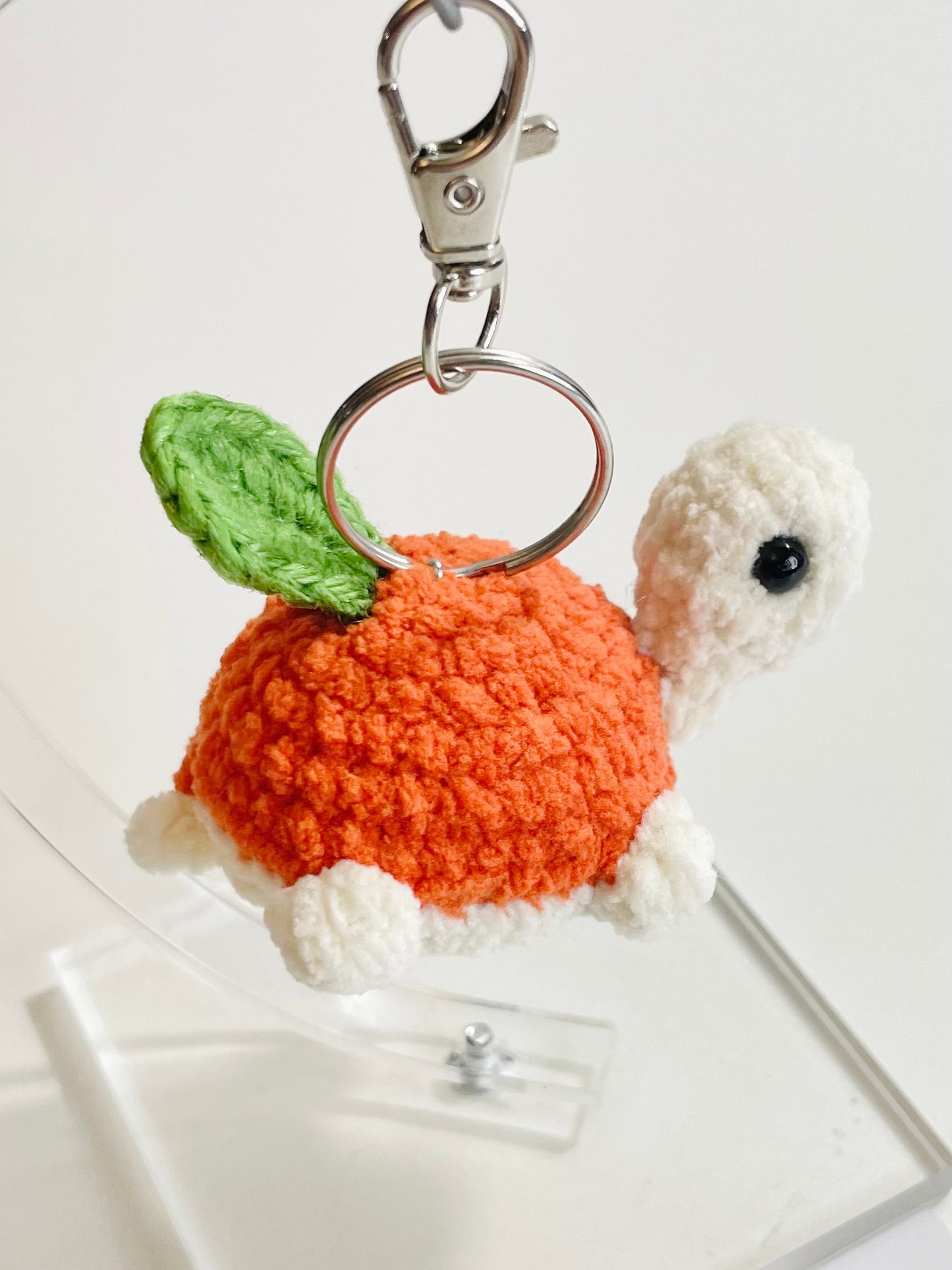 Handmade Crochet Turtle Keychain, Sea Turtle Bag Charm, Ocean Lover Gift