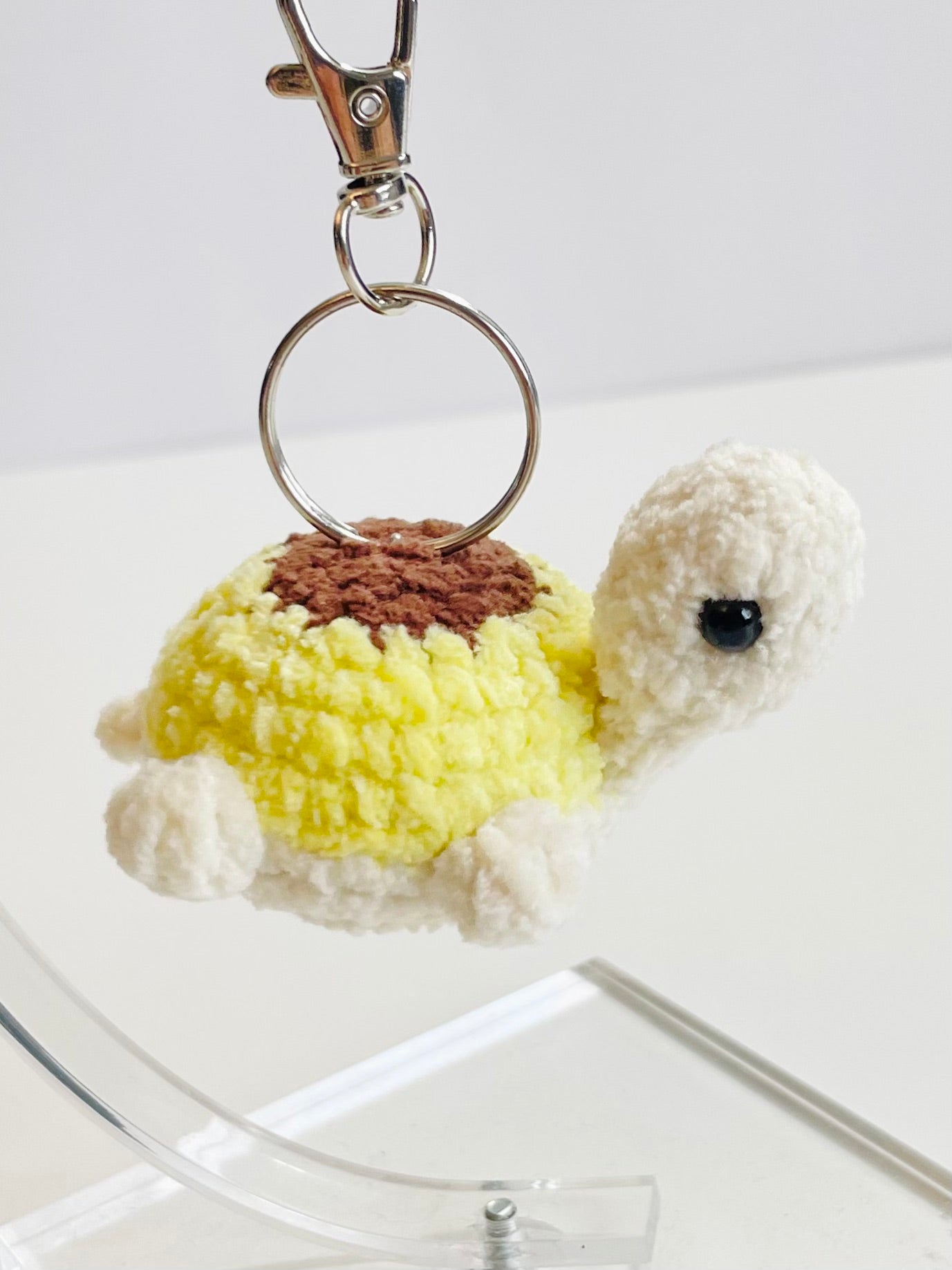 Handmade Crochet Turtle Keychain, Sea Turtle Bag Charm, Ocean Lover Gift