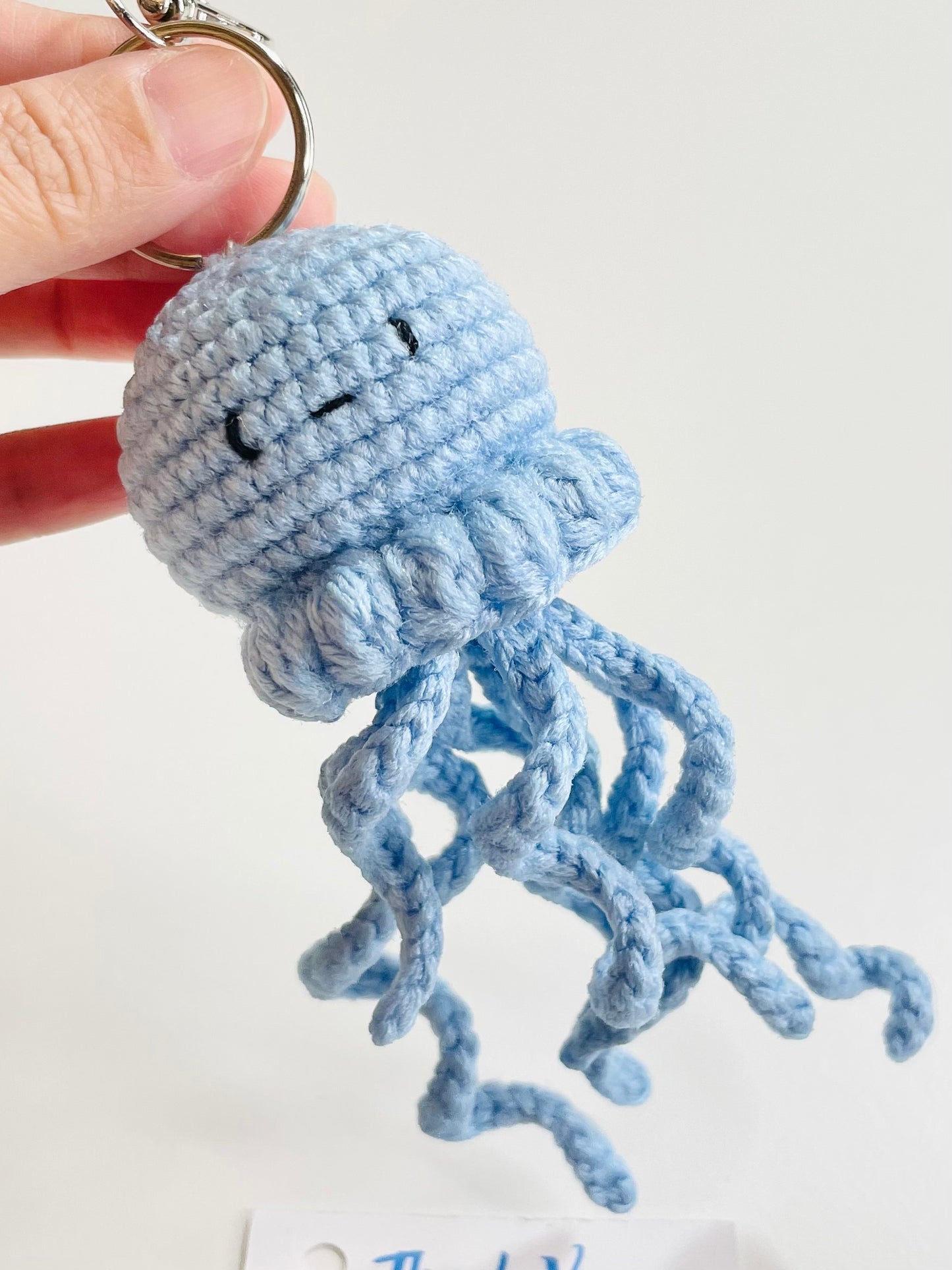 Crochet Octopus Keychain, Handmade Amigurumi Sea Animal, Ocean Accessory, Kawaii Bag Charm