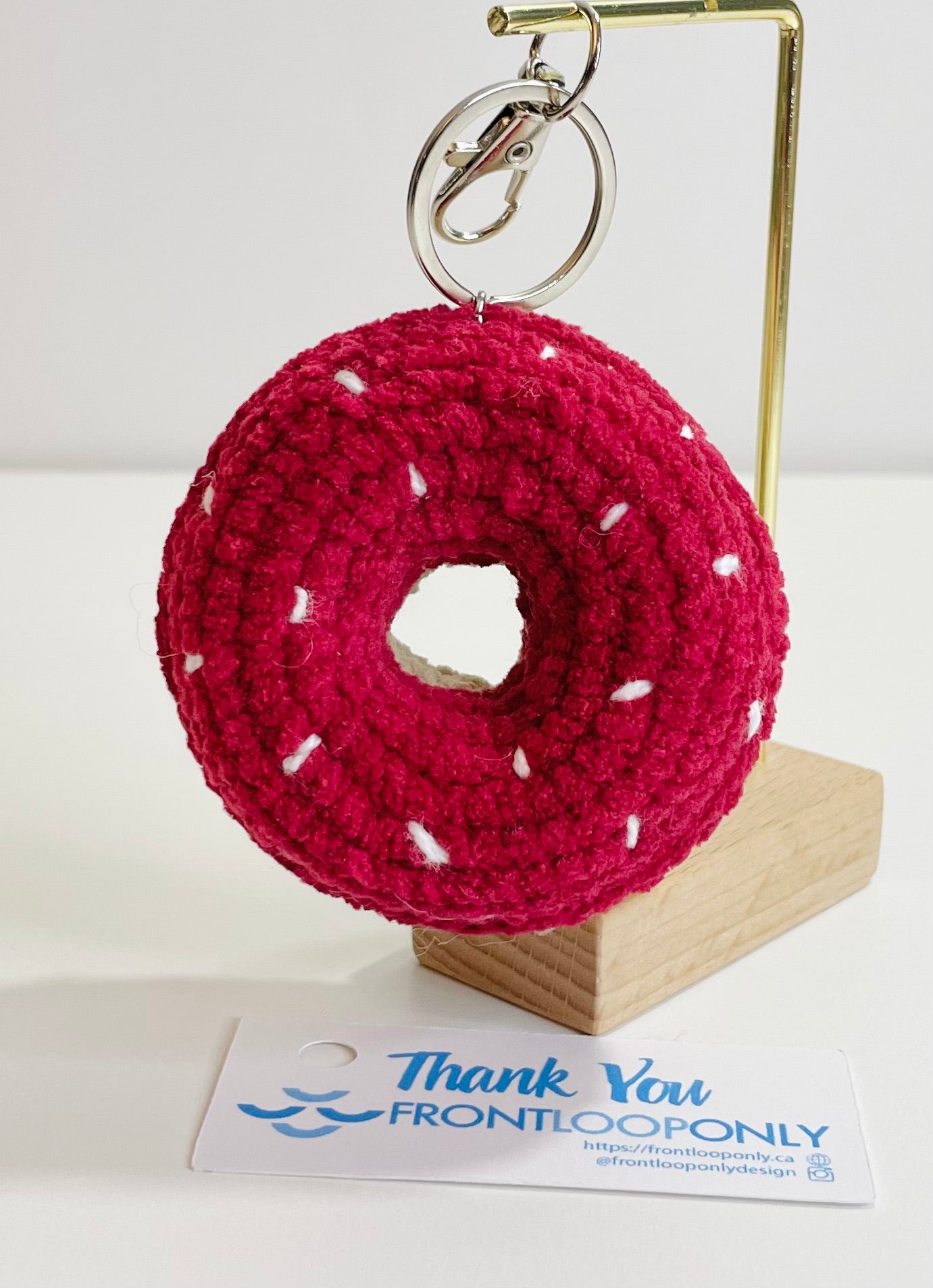 Crochet Bakery Keychain – Croissant, Donut, Cupcake Kawaii Plush Charm