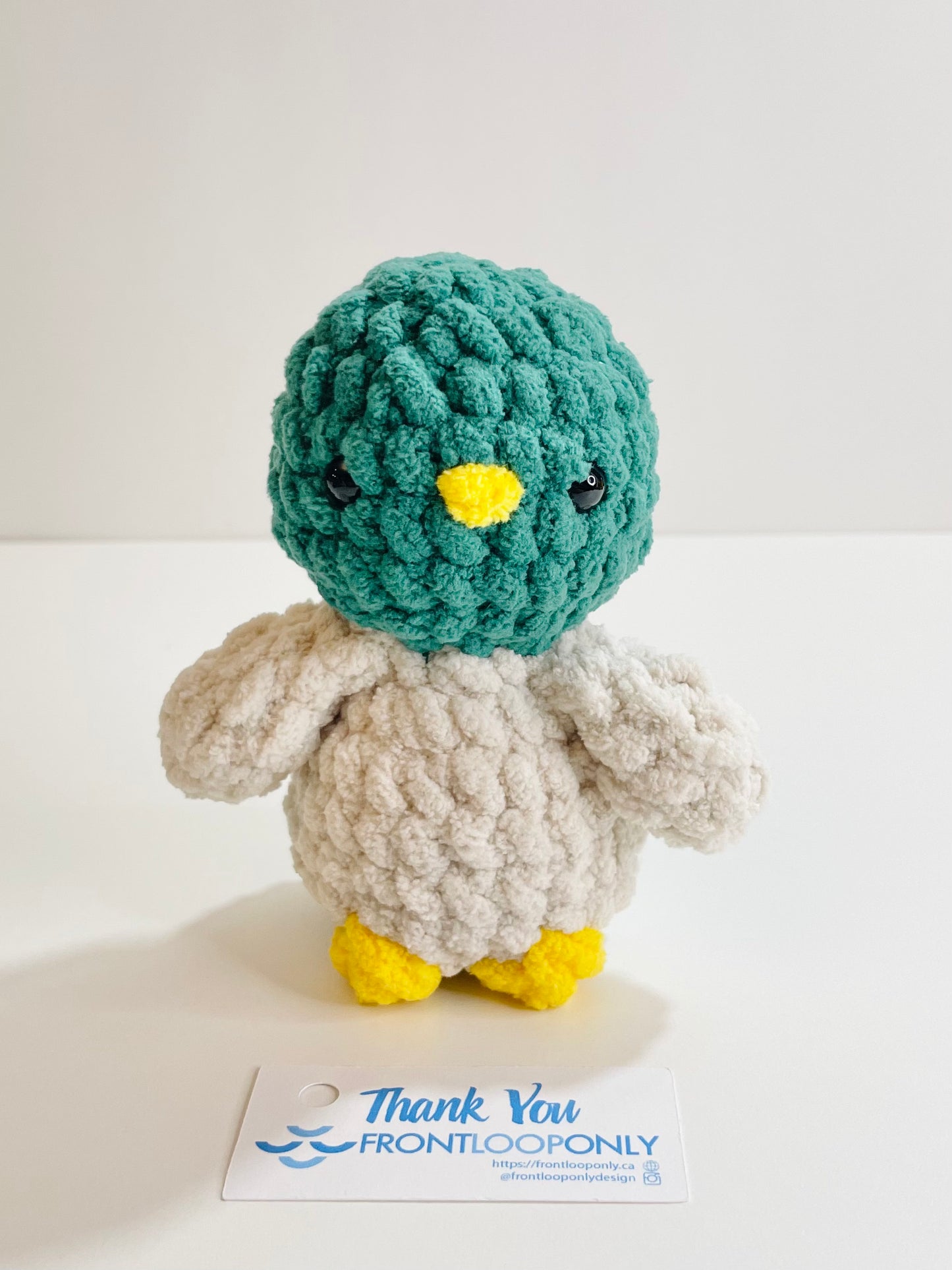 Weighted Crochet Duck Plush – Amigurumi Desk Decor, Sensory Comfort Toy